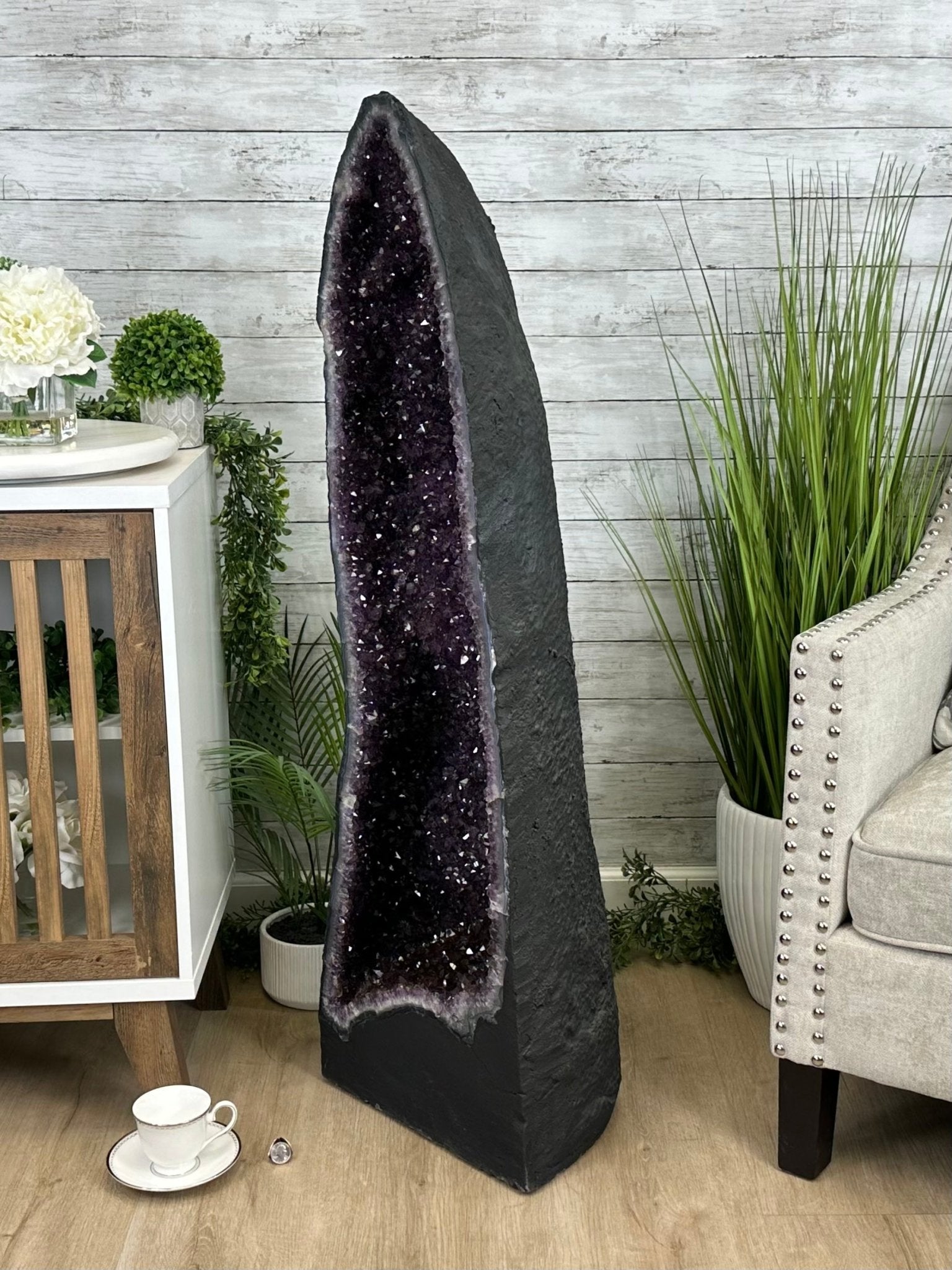 Extra Quality Brazilian Amethyst Cathedral, 223.1 lbs & 47.1" Tall, Model #5601-1223 by Brazil Gems - Brazil GemsBrazil GemsExtra Quality Brazilian Amethyst Cathedral, 223.1 lbs & 47.1" Tall, Model #5601-1223 by Brazil GemsCathedrals5601-1223