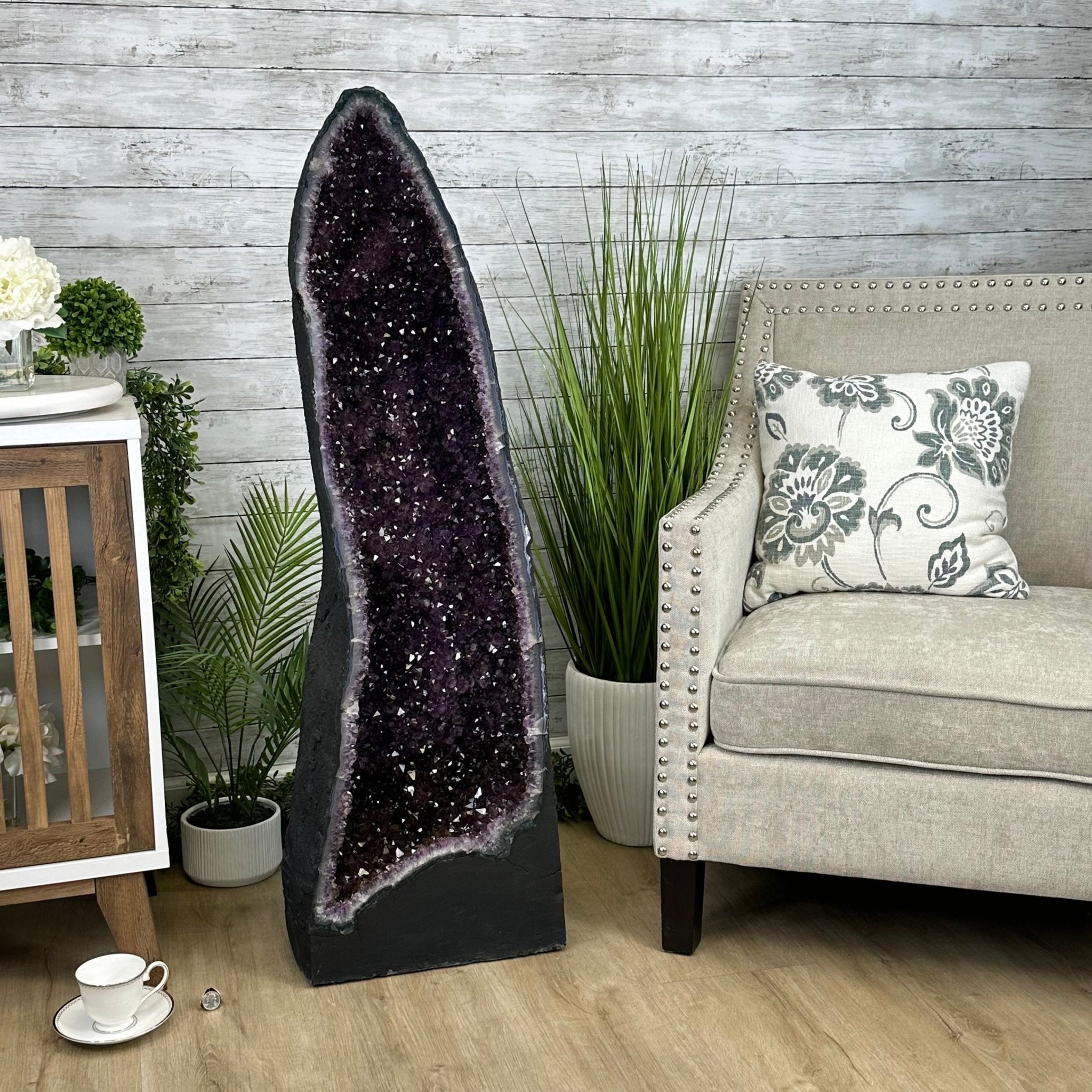 Extra Quality Brazilian Amethyst Cathedral, 223.1 lbs & 47.1" Tall, Model #5601-1223 by Brazil Gems - Brazil GemsBrazil GemsExtra Quality Brazilian Amethyst Cathedral, 223.1 lbs & 47.1" Tall, Model #5601-1223 by Brazil GemsCathedrals5601-1223