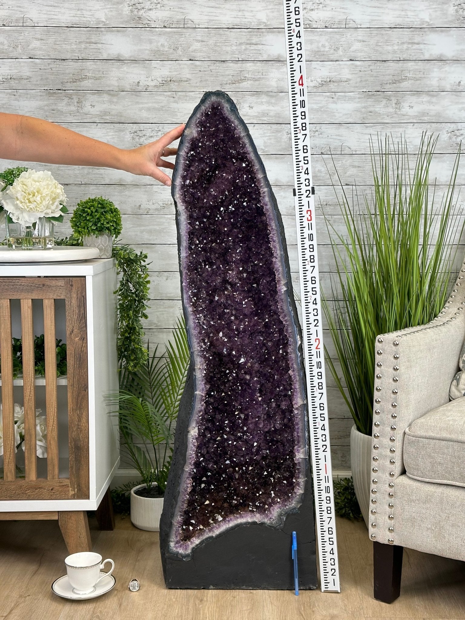 Extra Quality Brazilian Amethyst Cathedral, 223.1 lbs & 47.1" Tall, Model #5601-1223 by Brazil Gems - Brazil GemsBrazil GemsExtra Quality Brazilian Amethyst Cathedral, 223.1 lbs & 47.1" Tall, Model #5601-1223 by Brazil GemsCathedrals5601-1223