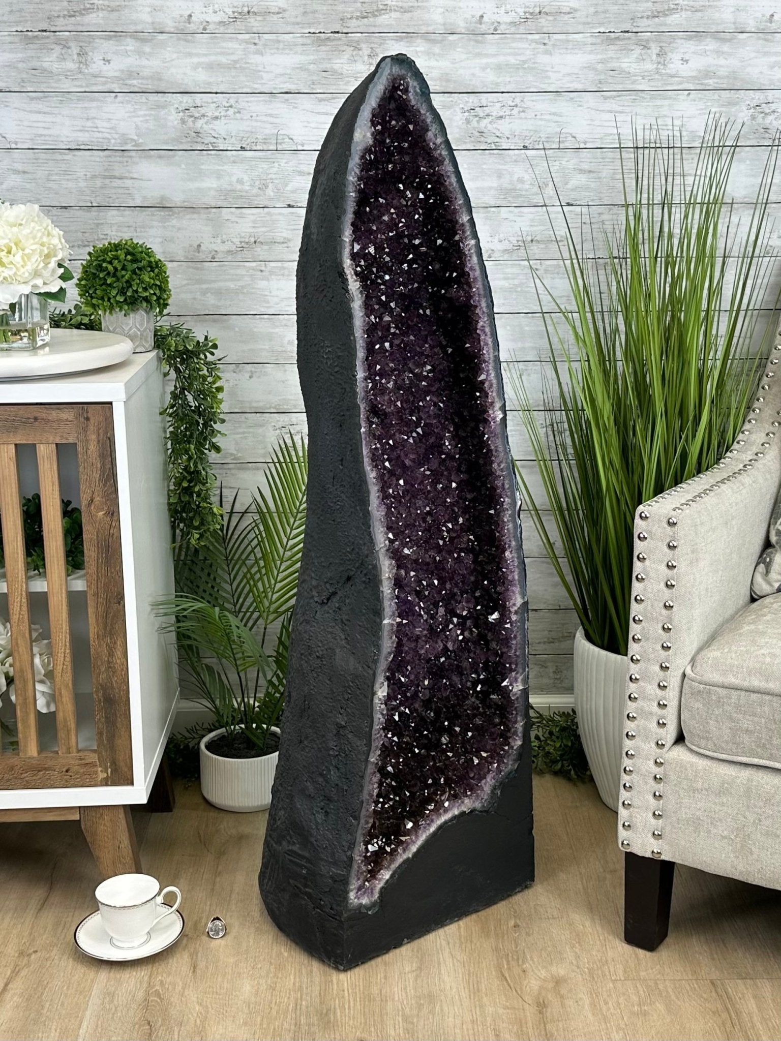 Extra Quality Brazilian Amethyst Cathedral, 223.1 lbs & 47.1" Tall, Model #5601-1223 by Brazil Gems - Brazil GemsBrazil GemsExtra Quality Brazilian Amethyst Cathedral, 223.1 lbs & 47.1" Tall, Model #5601-1223 by Brazil GemsCathedrals5601-1223