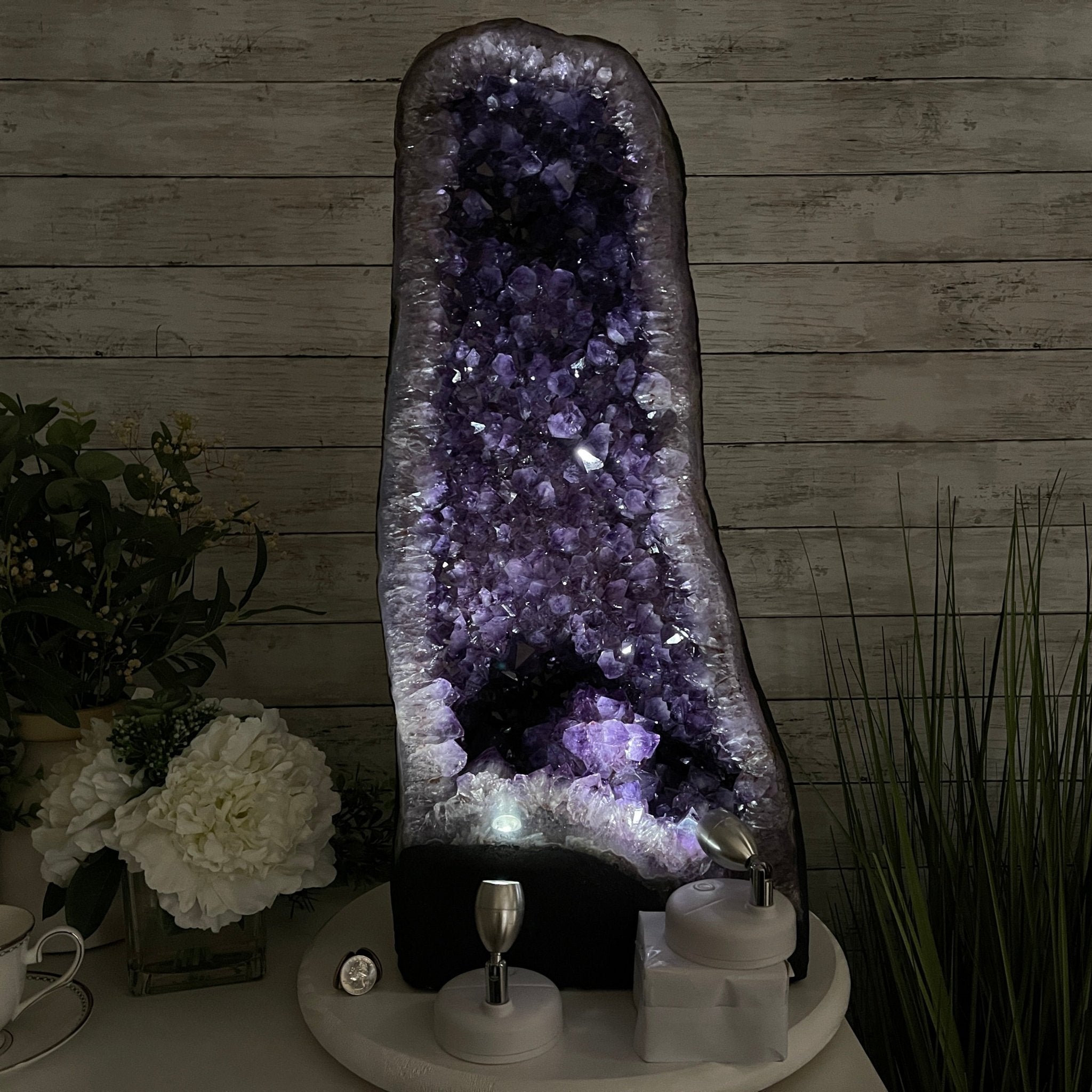 Extra Quality Brazilian Amethyst Cathedral, 23.9” tall & 72.2 lbs #5601-0538 by Brazil Gems - Brazil GemsBrazil GemsExtra Quality Brazilian Amethyst Cathedral, 23.9” tall & 72.2 lbs #5601-0538 by Brazil GemsCathedrals5601-0538