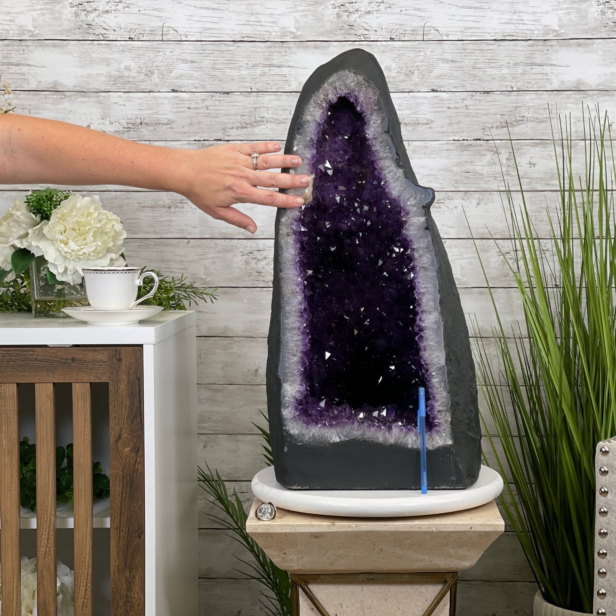 Extra Quality Brazilian Amethyst Cathedral, 25” tall & 119.6 lbs #5601-0651 by Brazil Gems - Brazil GemsBrazil GemsExtra Quality Brazilian Amethyst Cathedral, 25” tall & 119.6 lbs #5601-0651 by Brazil GemsCathedrals5601-0651