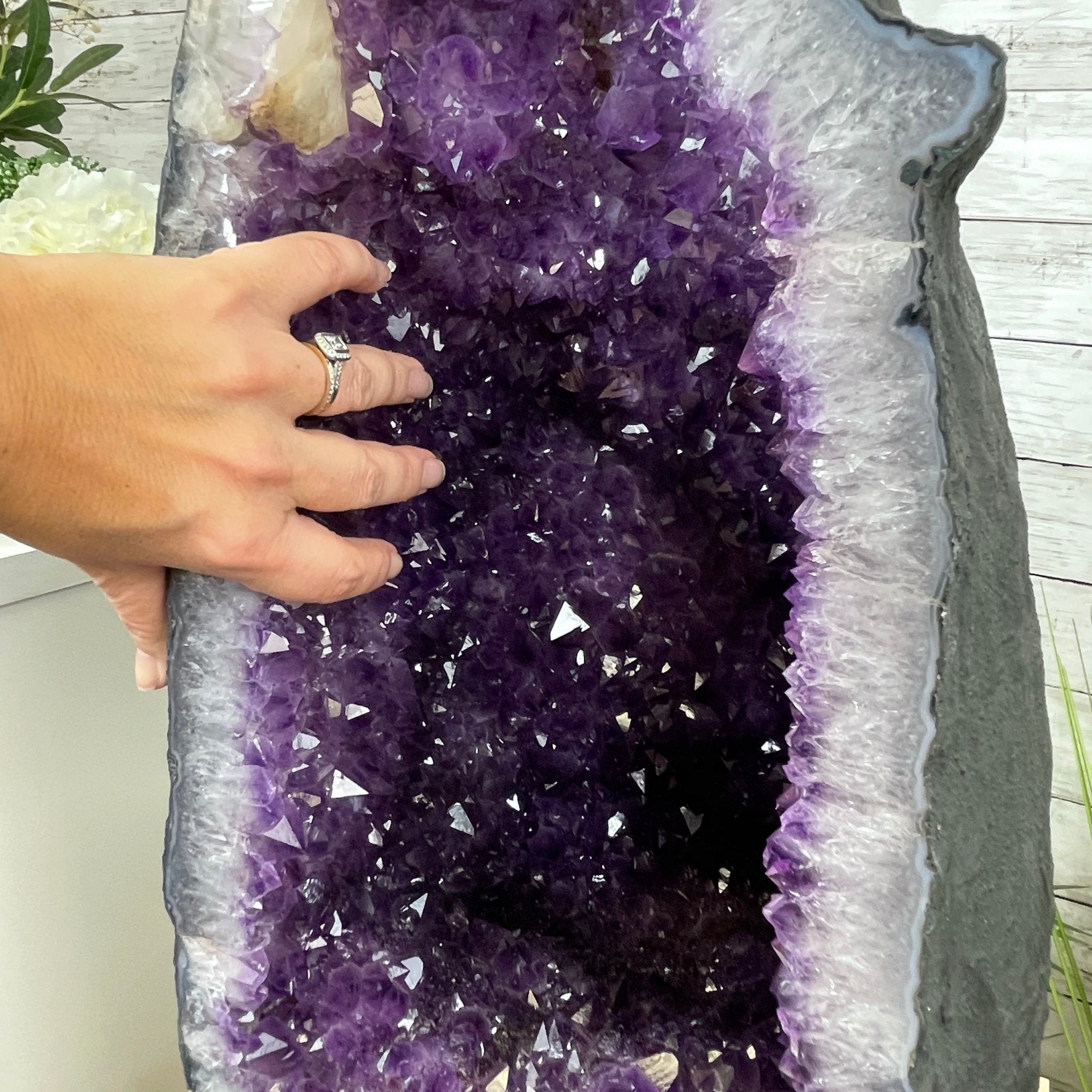 Extra Quality Brazilian Amethyst Cathedral, 25” tall & 119.6 lbs #5601-0651 by Brazil Gems - Brazil GemsBrazil GemsExtra Quality Brazilian Amethyst Cathedral, 25” tall & 119.6 lbs #5601-0651 by Brazil GemsCathedrals5601-0651