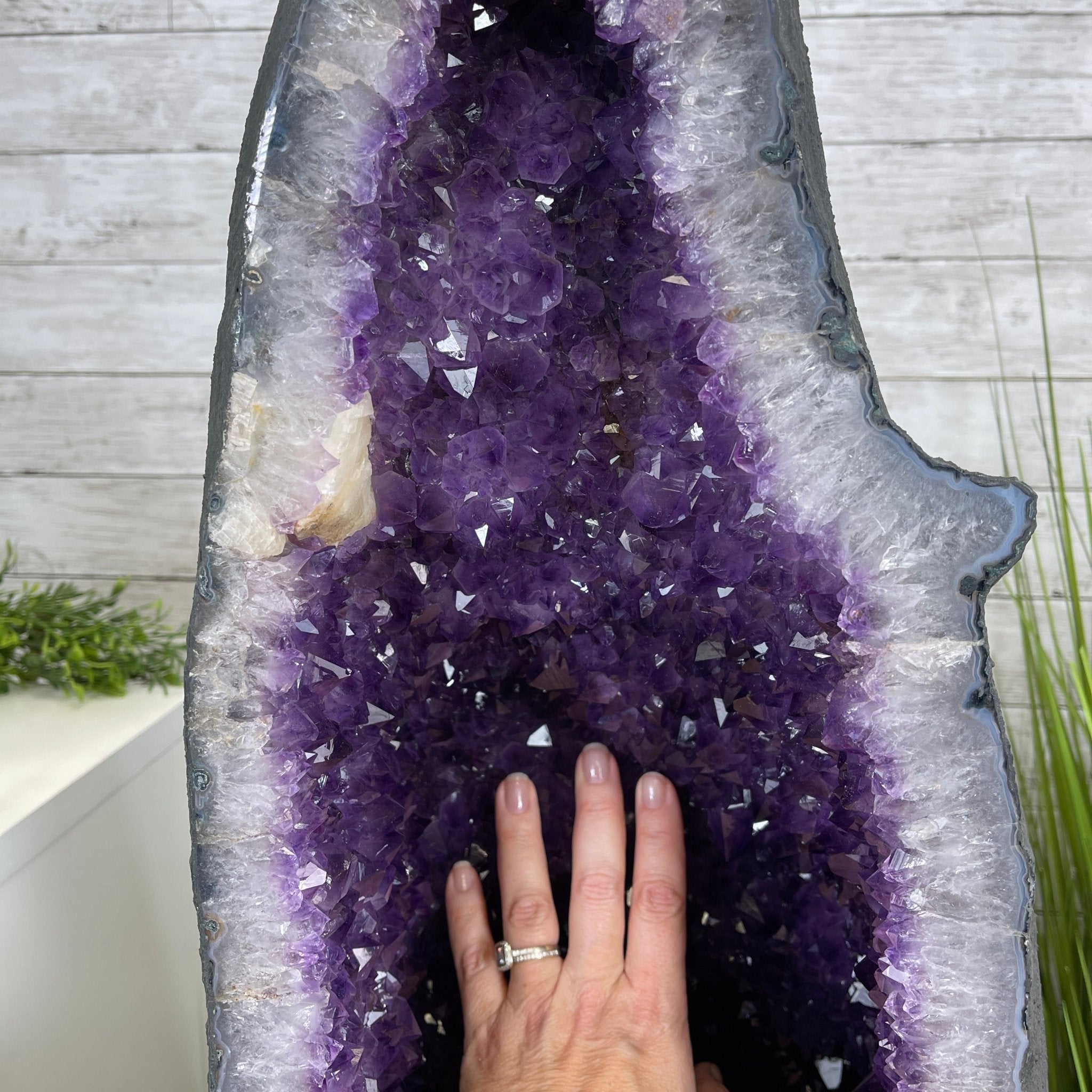 Extra Quality Brazilian Amethyst Cathedral, 25” tall & 119.6 lbs #5601-0651 by Brazil Gems - Brazil GemsBrazil GemsExtra Quality Brazilian Amethyst Cathedral, 25” tall & 119.6 lbs #5601-0651 by Brazil GemsCathedrals5601-0651
