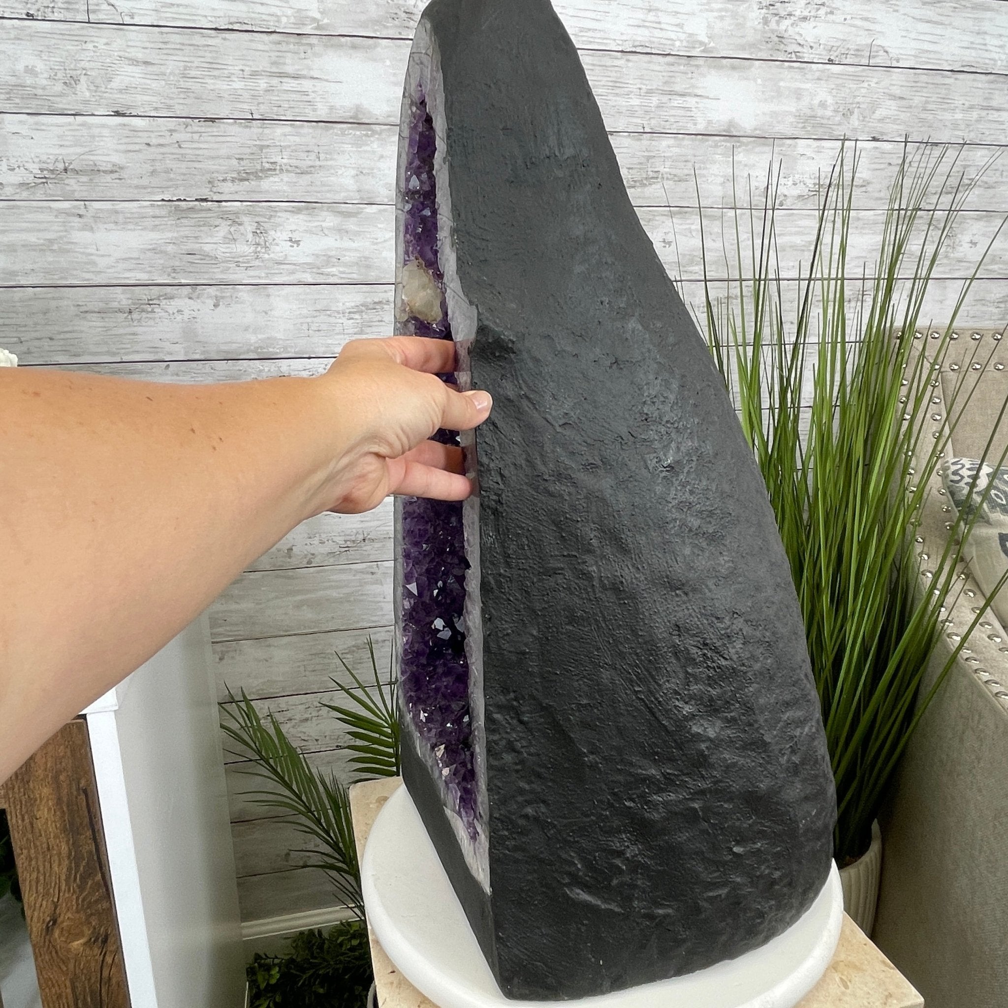 Extra Quality Brazilian Amethyst Cathedral, 25” tall & 119.6 lbs #5601-0651 by Brazil Gems - Brazil GemsBrazil GemsExtra Quality Brazilian Amethyst Cathedral, 25” tall & 119.6 lbs #5601-0651 by Brazil GemsCathedrals5601-0651