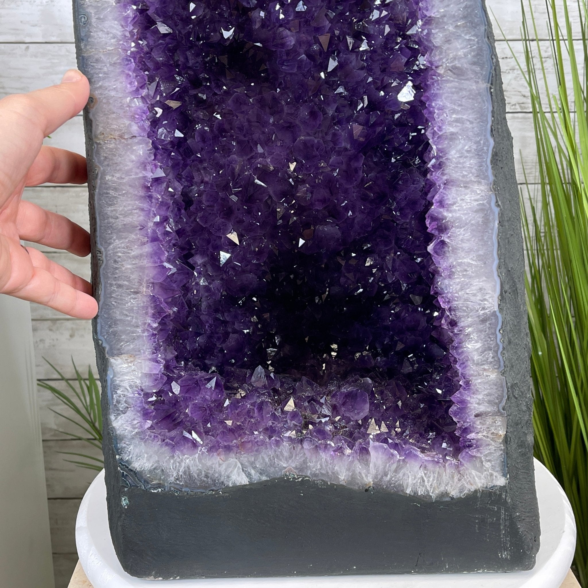 Extra Quality Brazilian Amethyst Cathedral, 25” tall & 119.6 lbs #5601-0651 by Brazil Gems - Brazil GemsBrazil GemsExtra Quality Brazilian Amethyst Cathedral, 25” tall & 119.6 lbs #5601-0651 by Brazil GemsCathedrals5601-0651