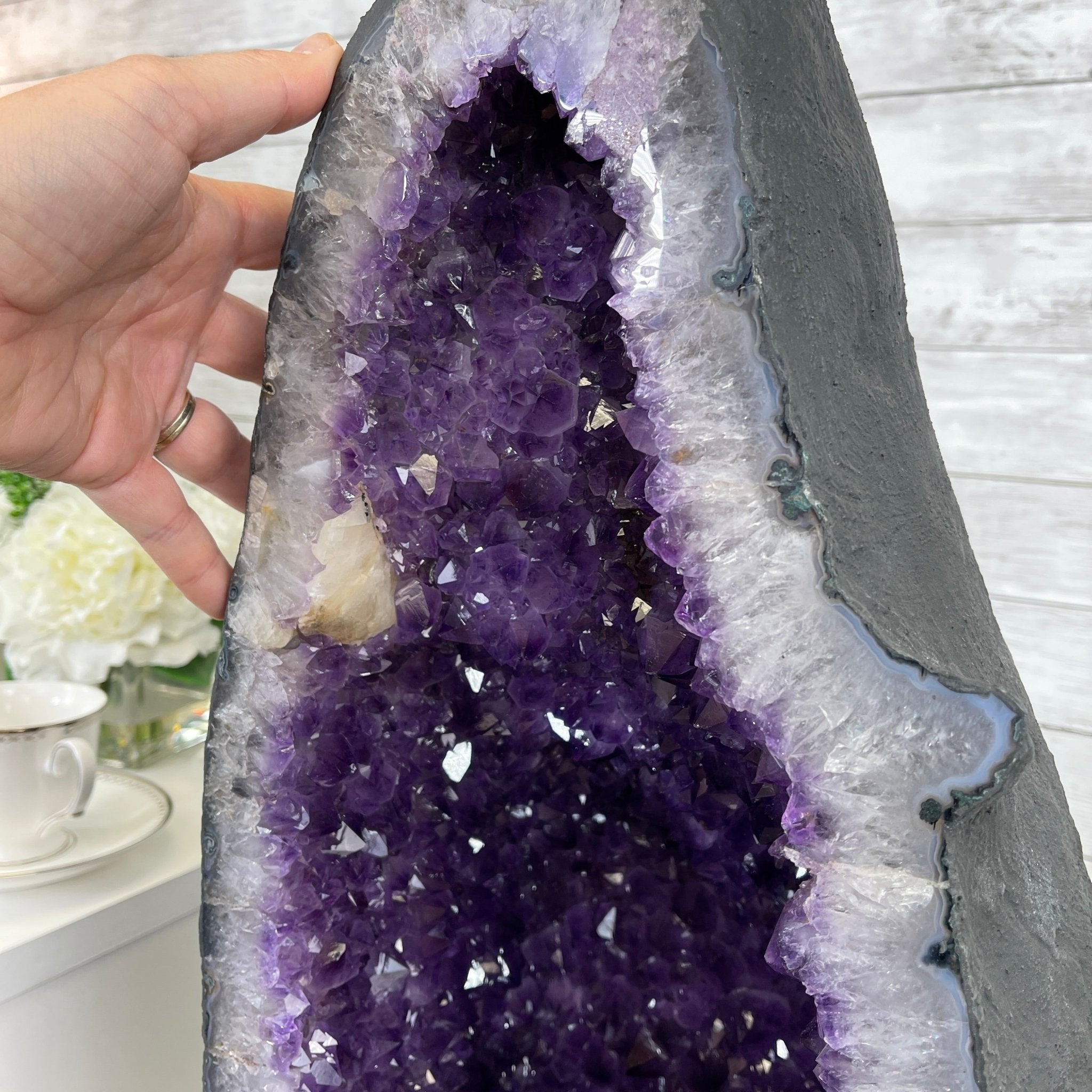 Extra Quality Brazilian Amethyst Cathedral, 25” tall & 119.6 lbs #5601-0651 by Brazil Gems - Brazil GemsBrazil GemsExtra Quality Brazilian Amethyst Cathedral, 25” tall & 119.6 lbs #5601-0651 by Brazil GemsCathedrals5601-0651