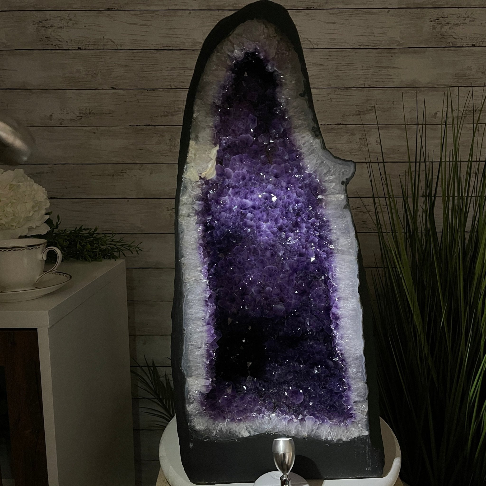 Extra Quality Brazilian Amethyst Cathedral, 25” tall & 119.6 lbs #5601-0651 by Brazil Gems - Brazil GemsBrazil GemsExtra Quality Brazilian Amethyst Cathedral, 25” tall & 119.6 lbs #5601-0651 by Brazil GemsCathedrals5601-0651