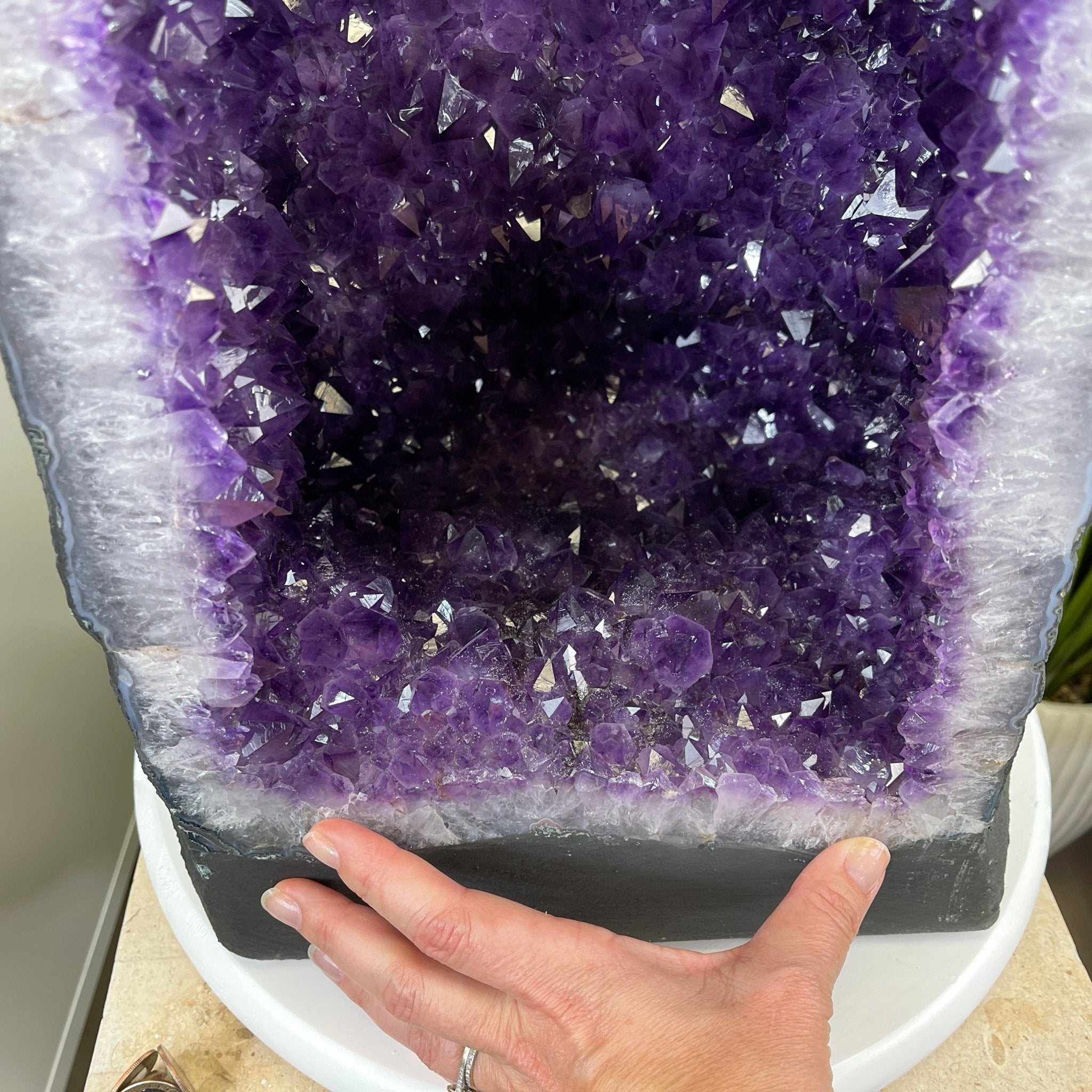 Extra Quality Brazilian Amethyst Cathedral, 25” tall & 119.6 lbs #5601-0651 by Brazil Gems - Brazil GemsBrazil GemsExtra Quality Brazilian Amethyst Cathedral, 25” tall & 119.6 lbs #5601-0651 by Brazil GemsCathedrals5601-0651