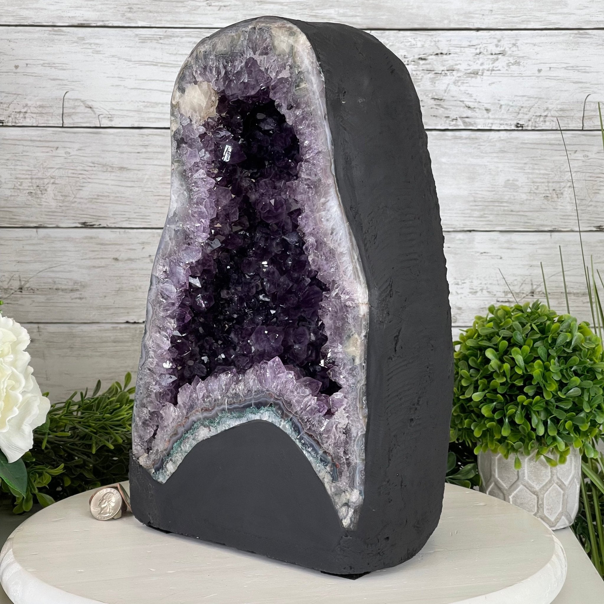 Extra Quality Brazilian Amethyst Cathedral, 30.7 lbs & 13.5" Tall #5601-1124 by Brazil Gems - Brazil GemsBrazil GemsExtra Quality Brazilian Amethyst Cathedral, 30.7 lbs & 13.5" Tall #5601-1124 by Brazil GemsCathedrals5601-1124