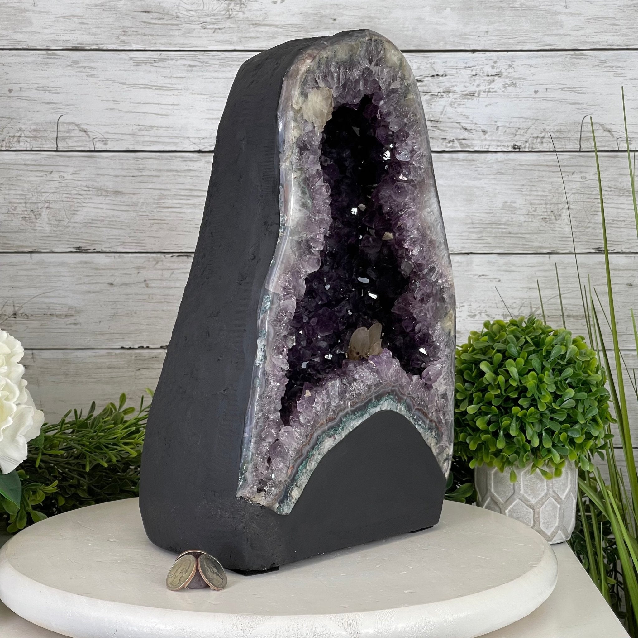 Extra Quality Brazilian Amethyst Cathedral, 30.7 lbs & 13.5" Tall #5601-1124 by Brazil Gems - Brazil GemsBrazil GemsExtra Quality Brazilian Amethyst Cathedral, 30.7 lbs & 13.5" Tall #5601-1124 by Brazil GemsCathedrals5601-1124