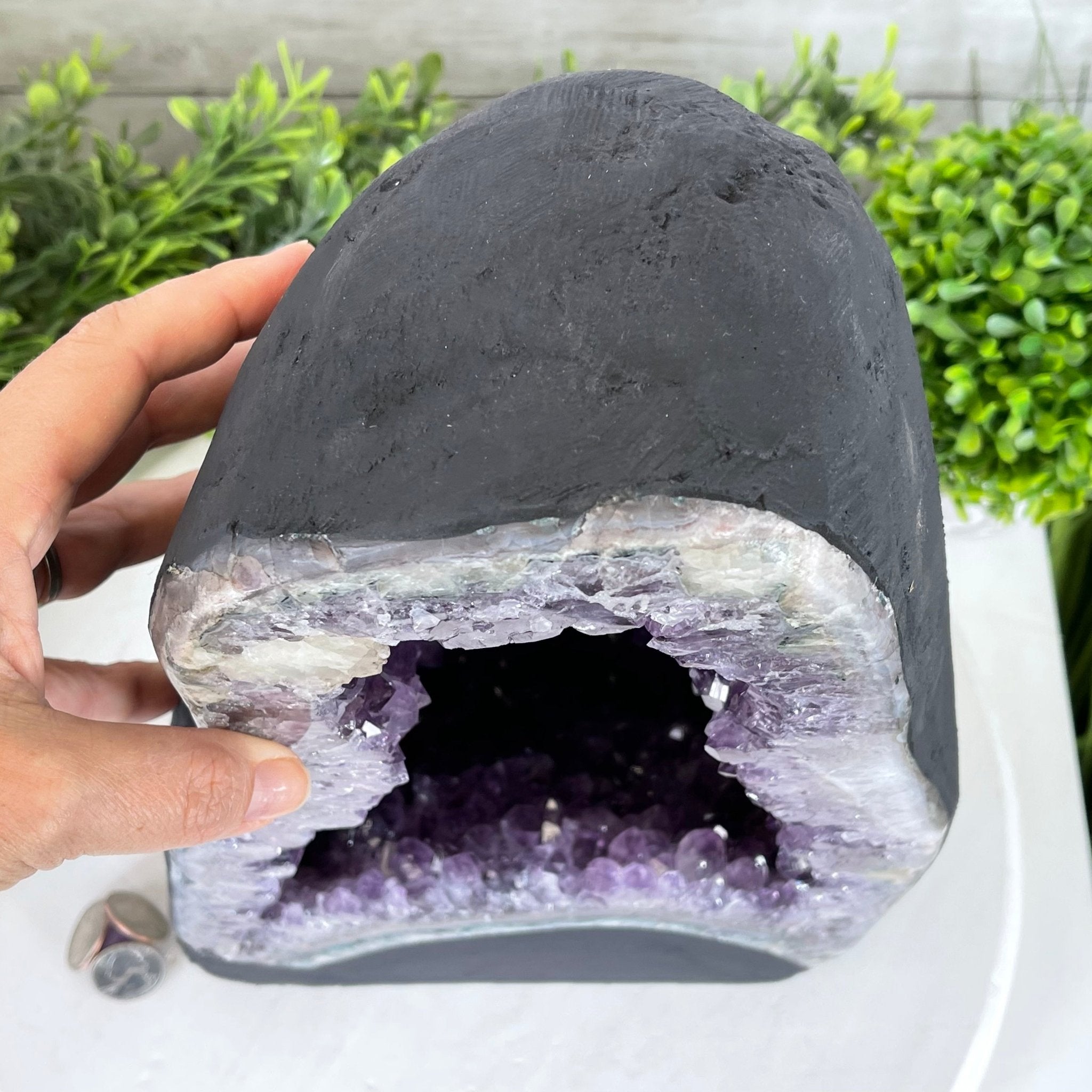 Extra Quality Brazilian Amethyst Cathedral, 30.7 lbs & 13.5" Tall #5601-1124 by Brazil Gems - Brazil GemsBrazil GemsExtra Quality Brazilian Amethyst Cathedral, 30.7 lbs & 13.5" Tall #5601-1124 by Brazil GemsCathedrals5601-1124