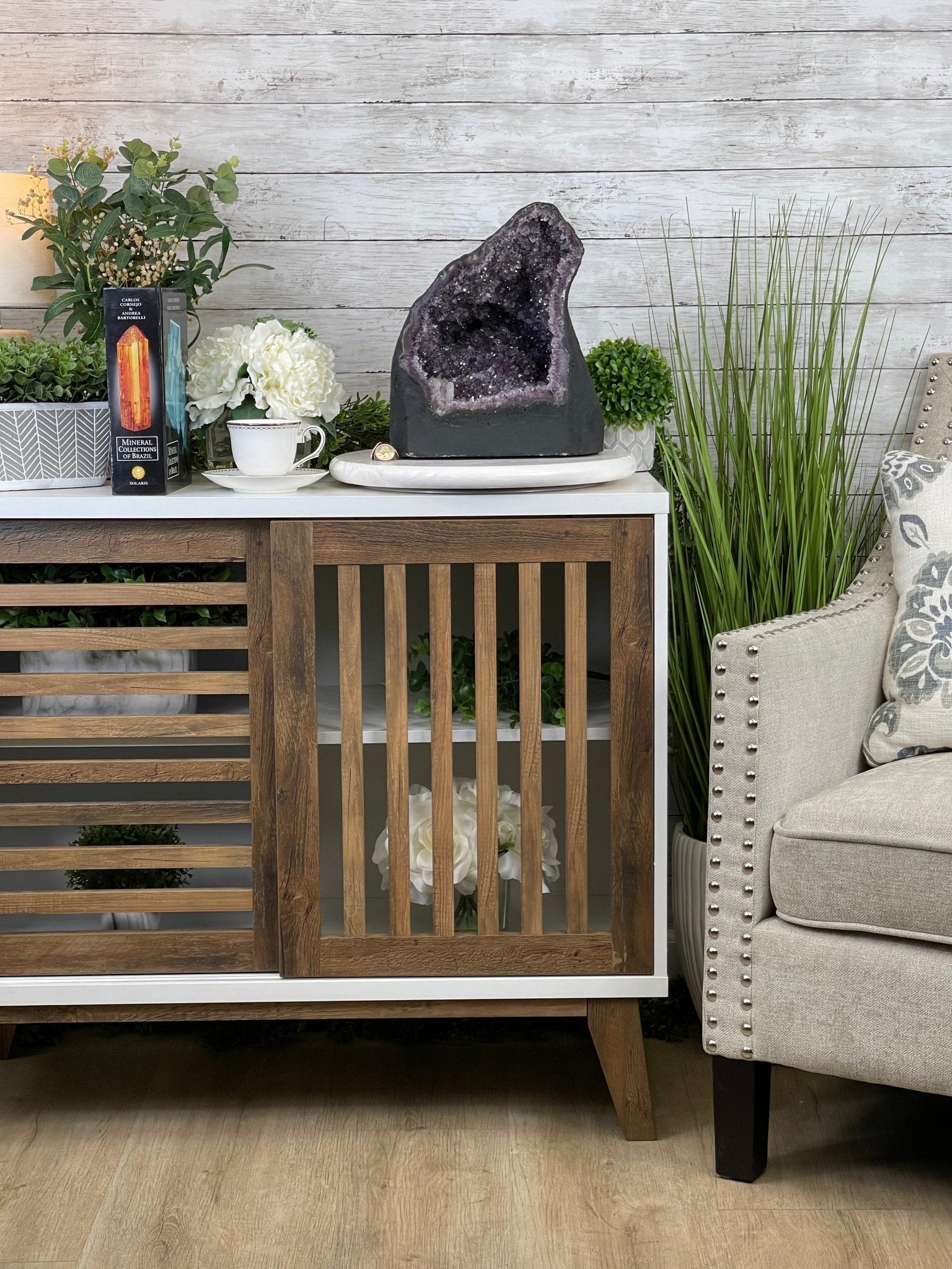 Extra Quality Brazilian Amethyst Cathedral, 33.7 lbs & 12" Tall #5601-0734 by Brazil Gems - Brazil GemsBrazil GemsExtra Quality Brazilian Amethyst Cathedral, 33.7 lbs & 12" Tall #5601-0734 by Brazil GemsCathedrals5601-0734