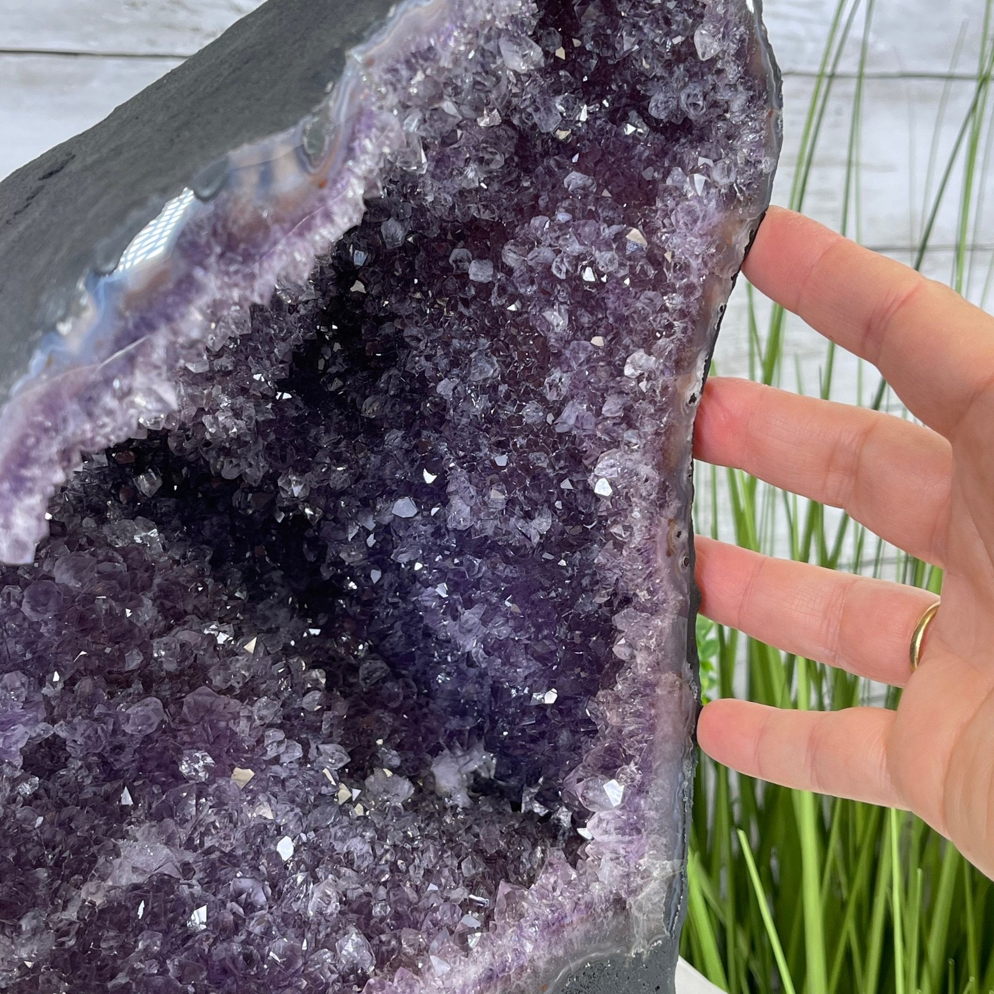 Extra Quality Brazilian Amethyst Cathedral, 33.7 lbs & 12" Tall #5601-0734 by Brazil Gems - Brazil GemsBrazil GemsExtra Quality Brazilian Amethyst Cathedral, 33.7 lbs & 12" Tall #5601-0734 by Brazil GemsCathedrals5601-0734