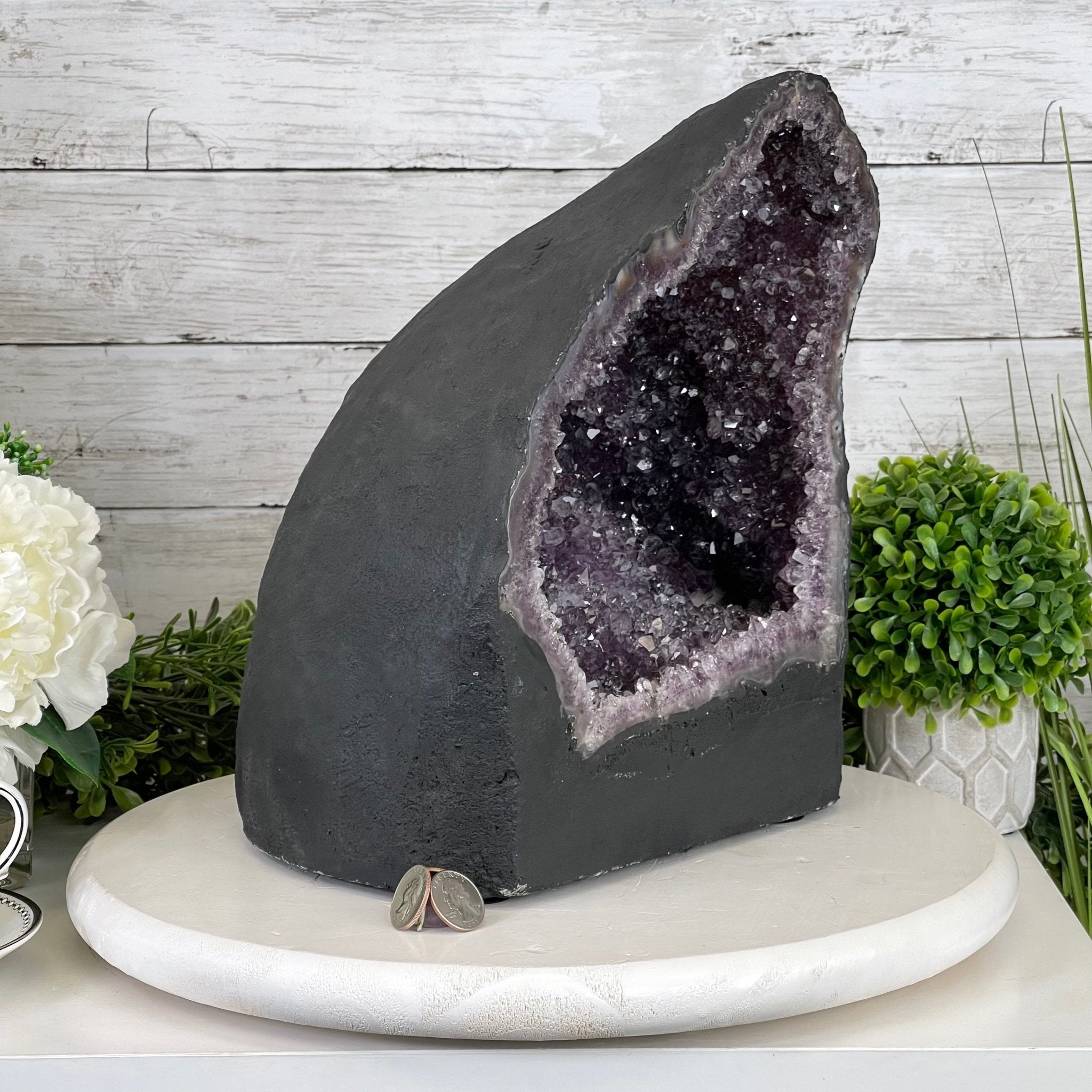 Extra Quality Brazilian Amethyst Cathedral, 33.7 lbs & 12" Tall #5601-0734 by Brazil Gems - Brazil GemsBrazil GemsExtra Quality Brazilian Amethyst Cathedral, 33.7 lbs & 12" Tall #5601-0734 by Brazil GemsCathedrals5601-0734