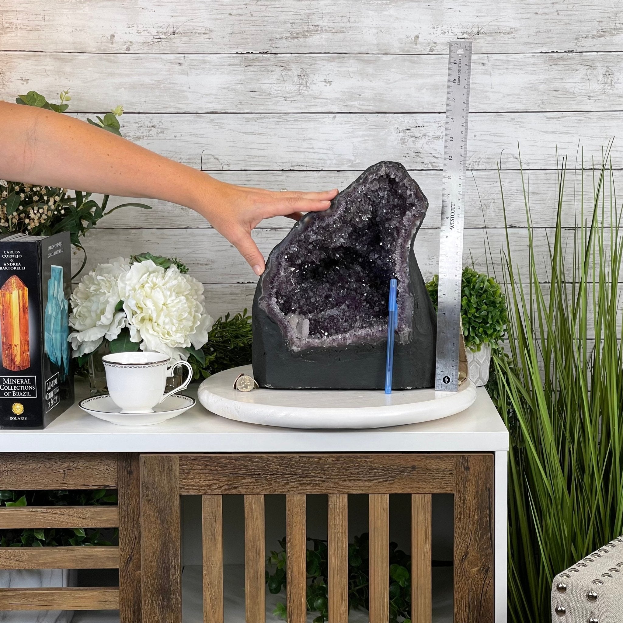 Extra Quality Brazilian Amethyst Cathedral, 33.7 lbs & 12" Tall #5601-0734 by Brazil Gems - Brazil GemsBrazil GemsExtra Quality Brazilian Amethyst Cathedral, 33.7 lbs & 12" Tall #5601-0734 by Brazil GemsCathedrals5601-0734