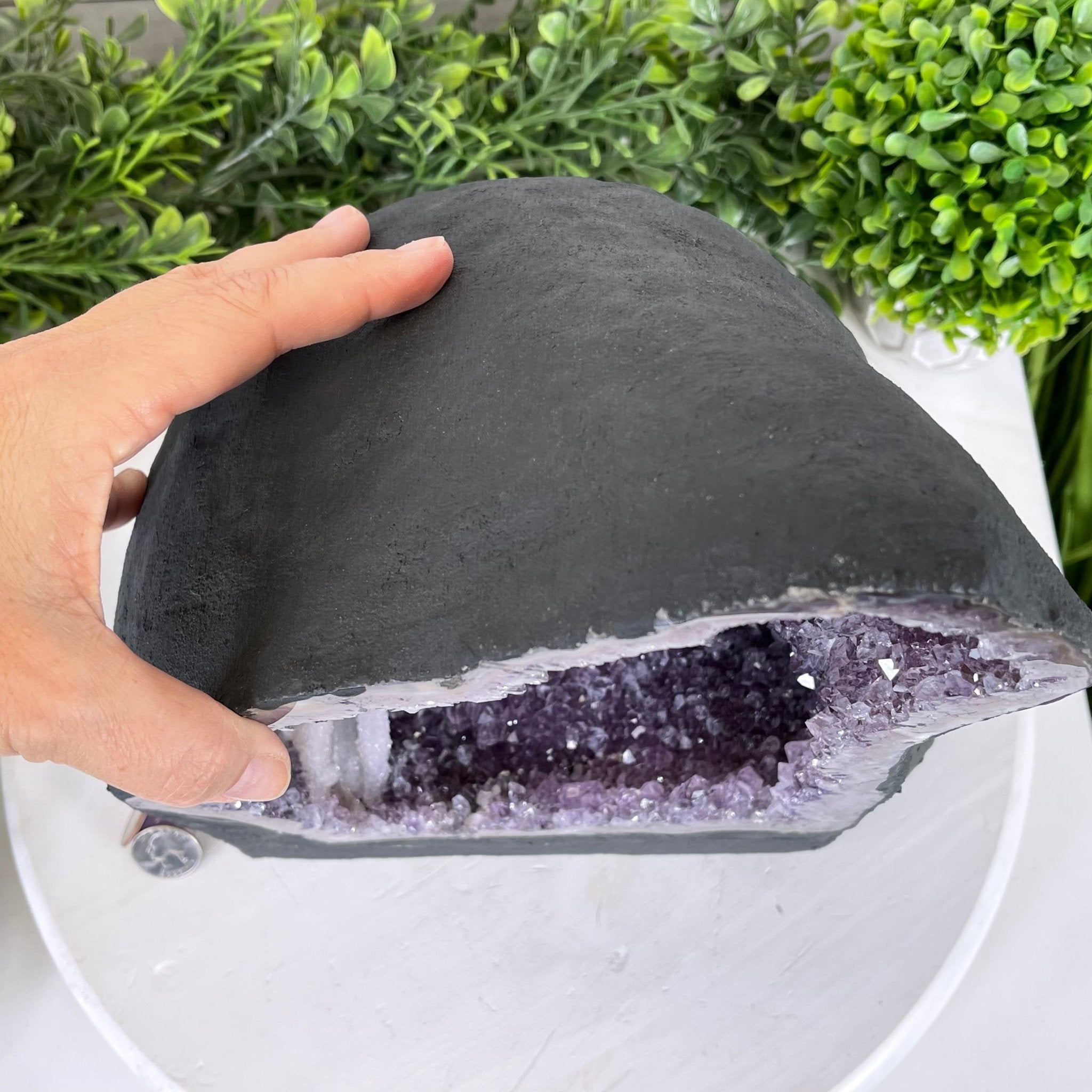 Extra Quality Brazilian Amethyst Cathedral, 33.7 lbs & 12" Tall #5601-0734 by Brazil Gems - Brazil GemsBrazil GemsExtra Quality Brazilian Amethyst Cathedral, 33.7 lbs & 12" Tall #5601-0734 by Brazil GemsCathedrals5601-0734