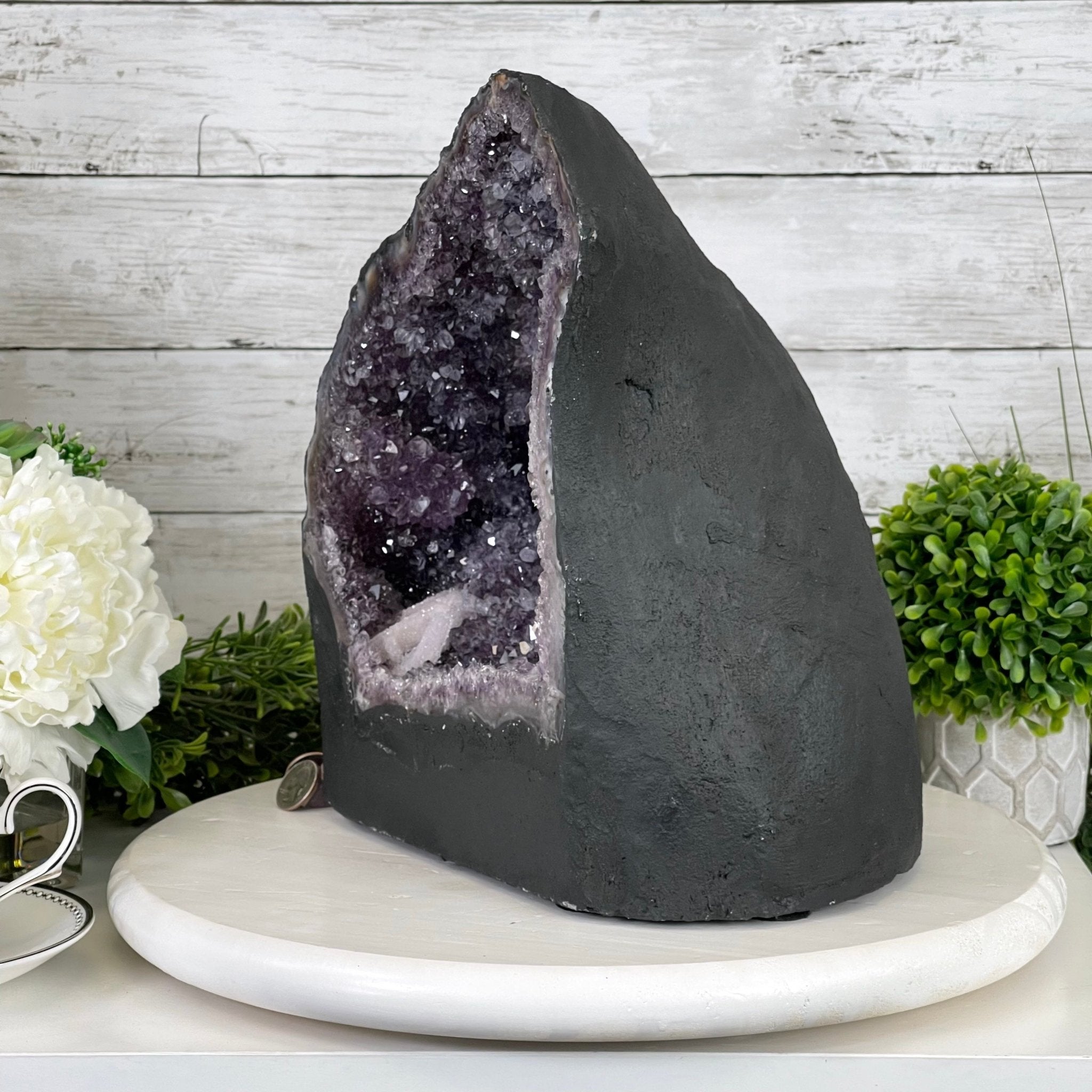 Extra Quality Brazilian Amethyst Cathedral, 33.7 lbs & 12" Tall #5601-0734 by Brazil Gems - Brazil GemsBrazil GemsExtra Quality Brazilian Amethyst Cathedral, 33.7 lbs & 12" Tall #5601-0734 by Brazil GemsCathedrals5601-0734