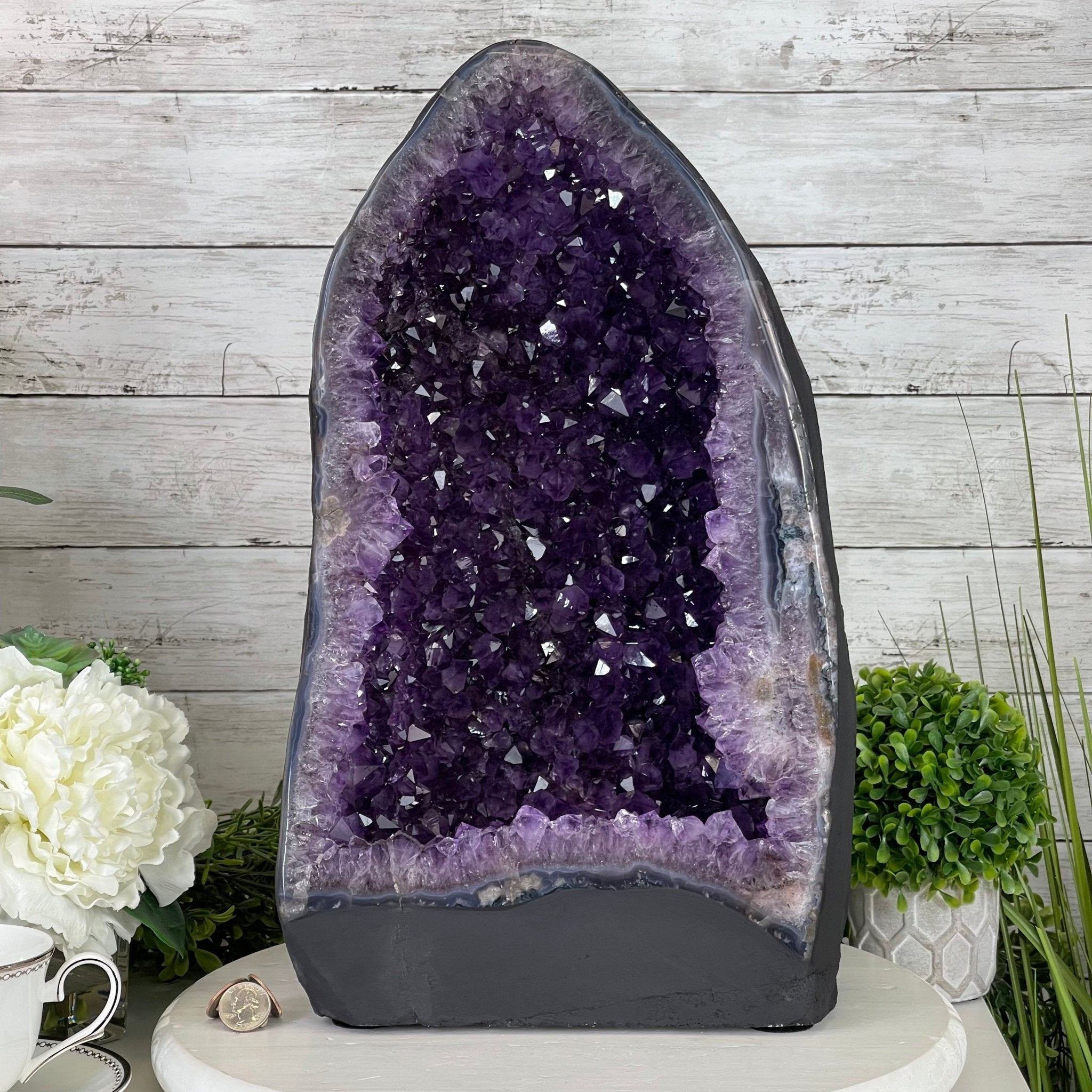 Extra Quality Brazilian Amethyst Cathedral, 47.3 lbs & 17.7" Tall #5601-1128 by Brazil Gems - Brazil GemsBrazil GemsExtra Quality Brazilian Amethyst Cathedral, 47.3 lbs & 17.7" Tall #5601-1128 by Brazil GemsCathedrals5601-1128