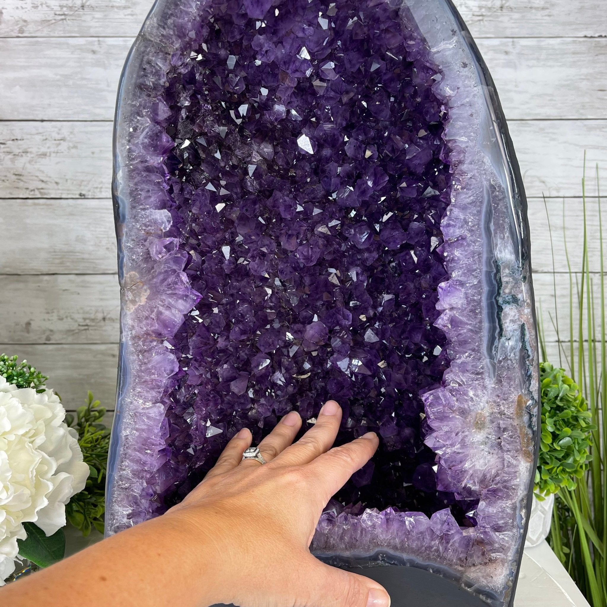 Extra Quality Brazilian Amethyst Cathedral, 47.3 lbs & 17.7" Tall #5601-1128 by Brazil Gems - Brazil GemsBrazil GemsExtra Quality Brazilian Amethyst Cathedral, 47.3 lbs & 17.7" Tall #5601-1128 by Brazil GemsCathedrals5601-1128