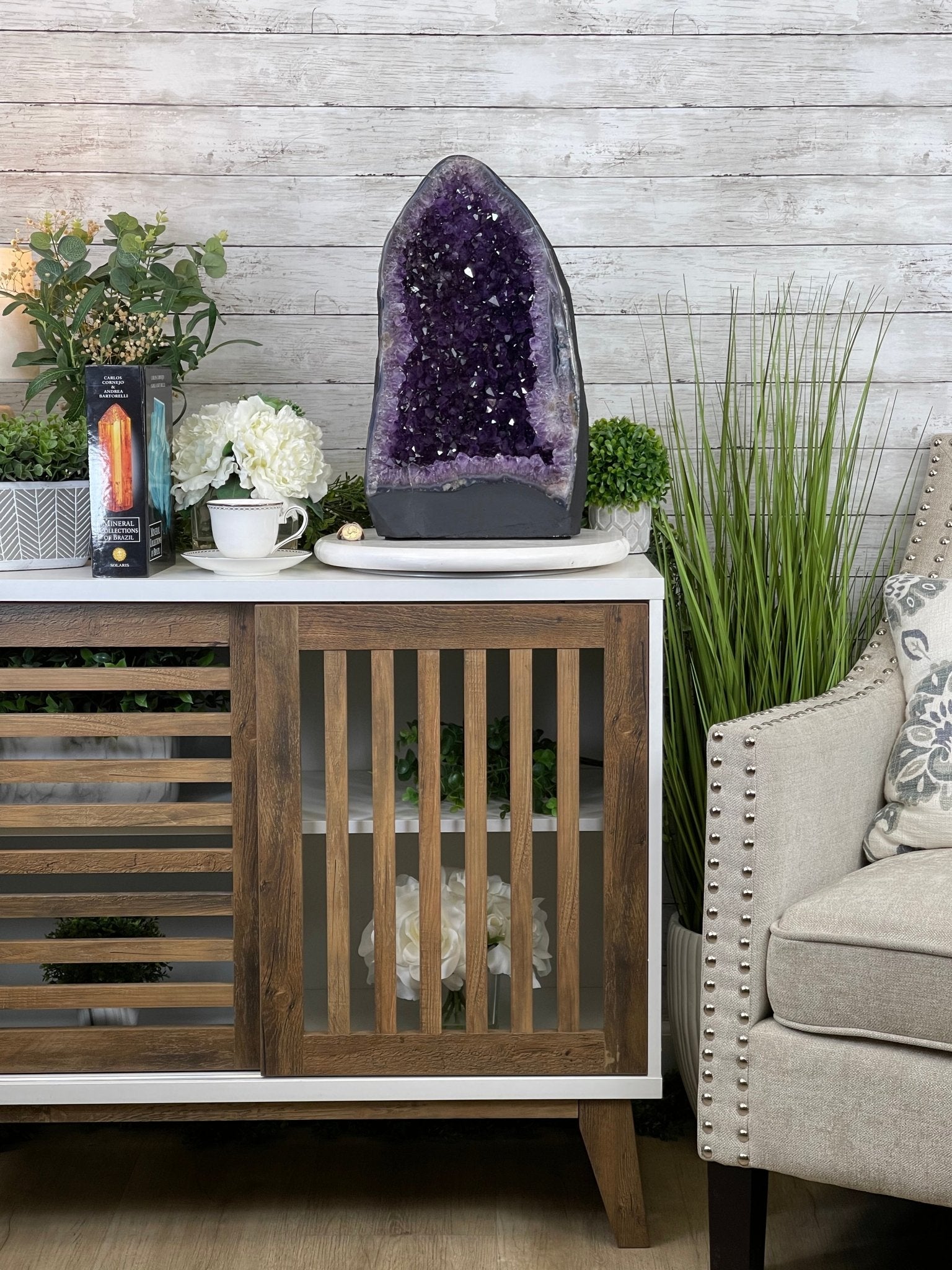 Extra Quality Brazilian Amethyst Cathedral, 47.3 lbs & 17.7" Tall #5601-1128 by Brazil Gems - Brazil GemsBrazil GemsExtra Quality Brazilian Amethyst Cathedral, 47.3 lbs & 17.7" Tall #5601-1128 by Brazil GemsCathedrals5601-1128