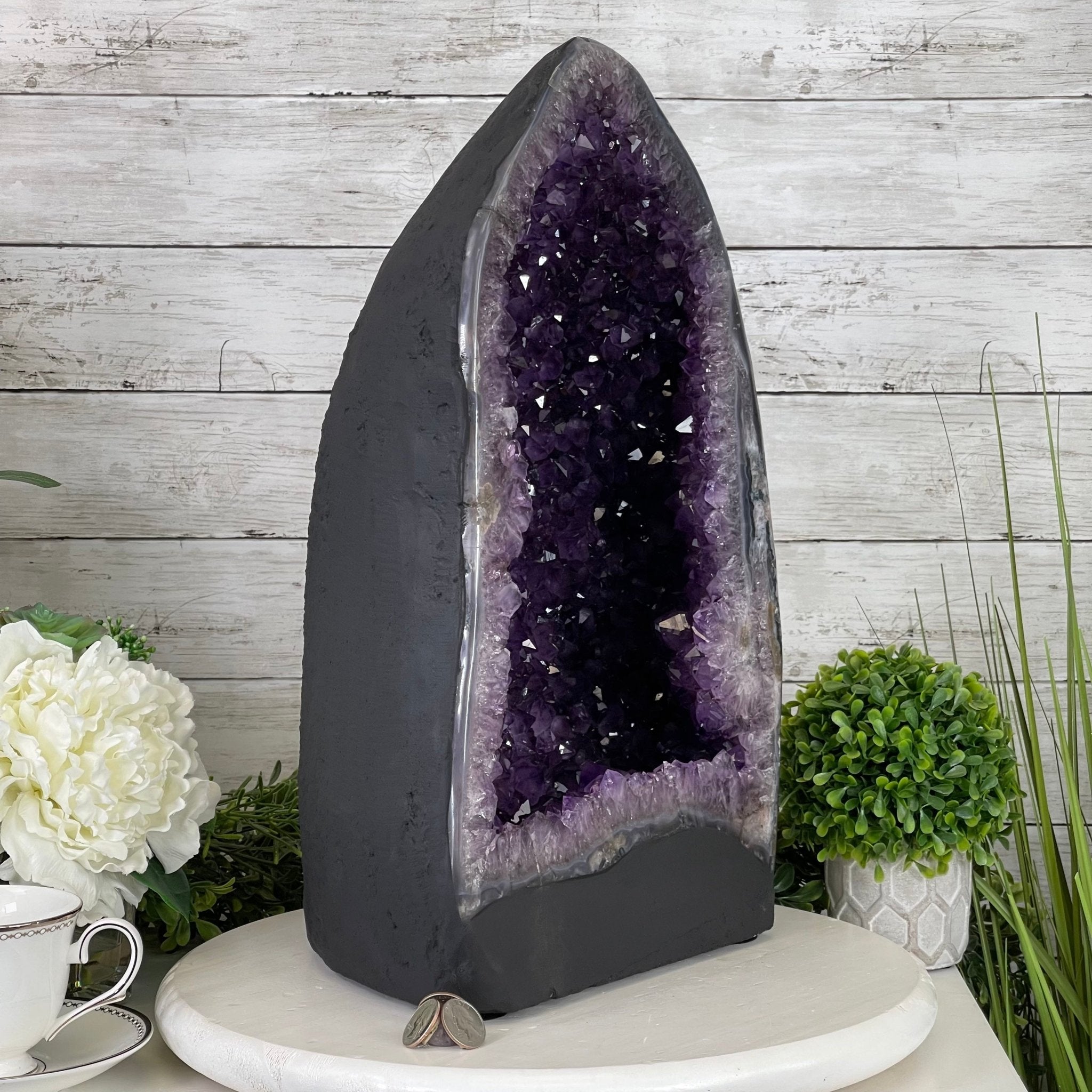 Extra Quality Brazilian Amethyst Cathedral, 47.3 lbs & 17.7" Tall #5601-1128 by Brazil Gems - Brazil GemsBrazil GemsExtra Quality Brazilian Amethyst Cathedral, 47.3 lbs & 17.7" Tall #5601-1128 by Brazil GemsCathedrals5601-1128