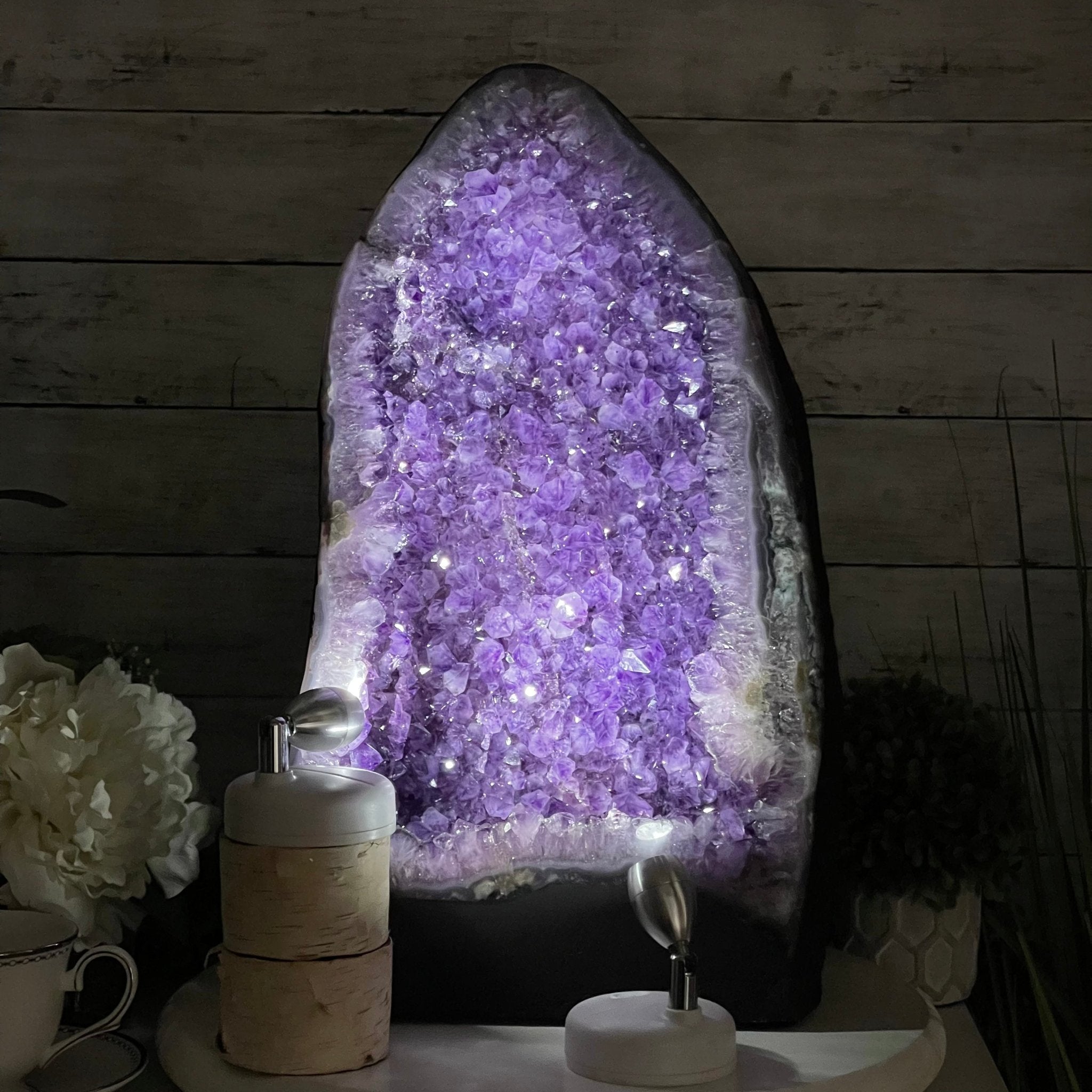 Extra Quality Brazilian Amethyst Cathedral, 47.3 lbs & 17.7" Tall #5601-1128 by Brazil Gems - Brazil GemsBrazil GemsExtra Quality Brazilian Amethyst Cathedral, 47.3 lbs & 17.7" Tall #5601-1128 by Brazil GemsCathedrals5601-1128