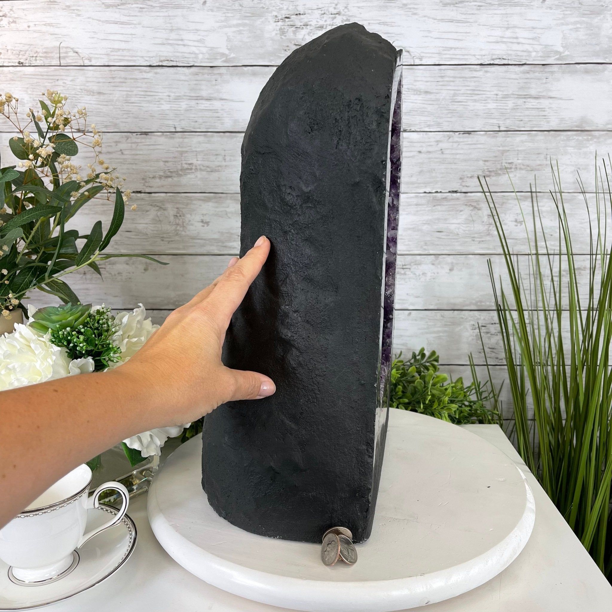 Extra Quality Brazilian Amethyst Cathedral, 48.4 lbs & 16.25" Tall #5601-0705 by Brazil Gems - Brazil GemsBrazil GemsExtra Quality Brazilian Amethyst Cathedral, 48.4 lbs & 16.25" Tall #5601-0705 by Brazil GemsCathedrals5601-0705