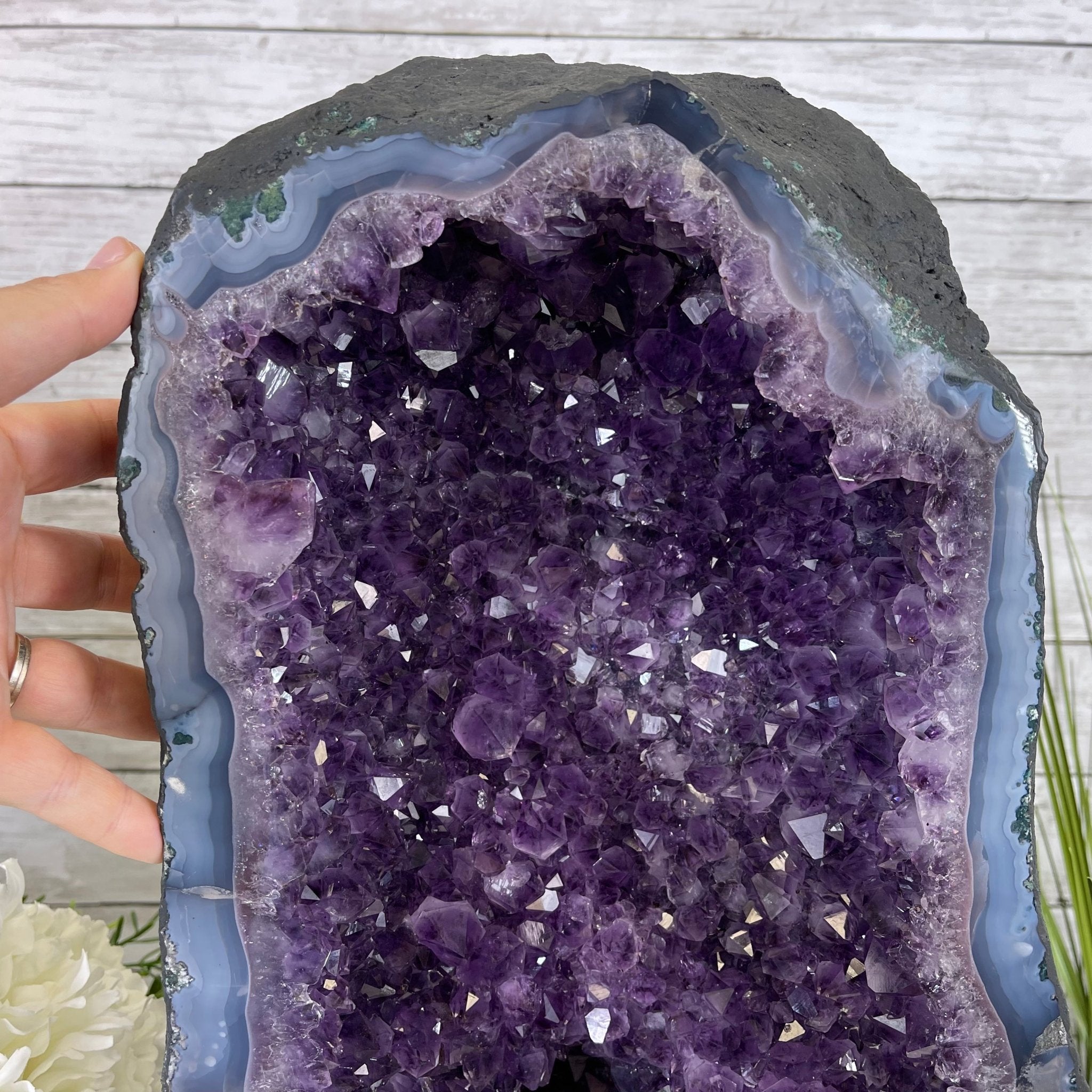 Extra Quality Brazilian Amethyst Cathedral, 48.4 lbs & 16.25" Tall #5601-0705 by Brazil Gems - Brazil GemsBrazil GemsExtra Quality Brazilian Amethyst Cathedral, 48.4 lbs & 16.25" Tall #5601-0705 by Brazil GemsCathedrals5601-0705