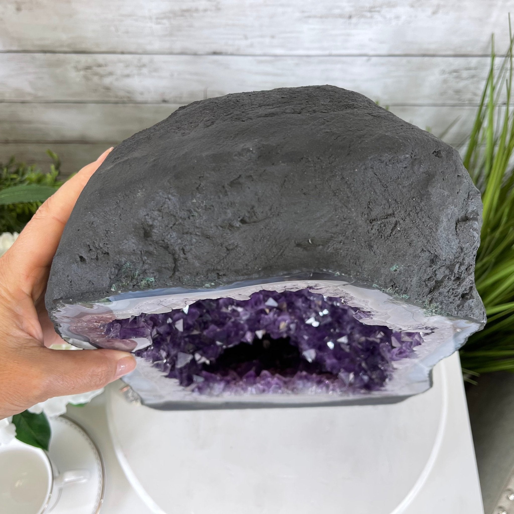 Extra Quality Brazilian Amethyst Cathedral, 48.4 lbs & 16.25" Tall #5601-0705 by Brazil Gems - Brazil GemsBrazil GemsExtra Quality Brazilian Amethyst Cathedral, 48.4 lbs & 16.25" Tall #5601-0705 by Brazil GemsCathedrals5601-0705