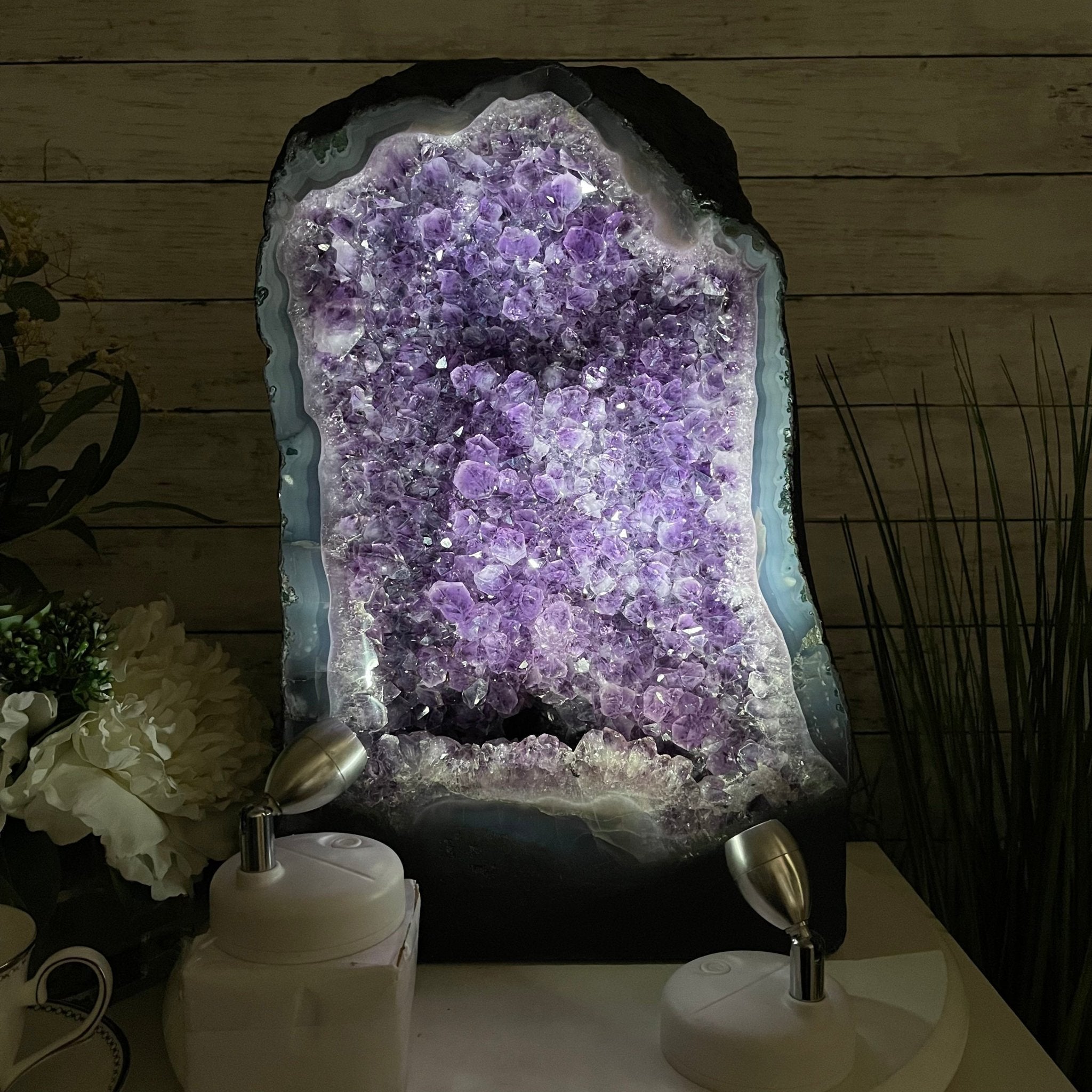 Extra Quality Brazilian Amethyst Cathedral, 48.4 lbs & 16.25" Tall #5601-0705 by Brazil Gems - Brazil GemsBrazil GemsExtra Quality Brazilian Amethyst Cathedral, 48.4 lbs & 16.25" Tall #5601-0705 by Brazil GemsCathedrals5601-0705