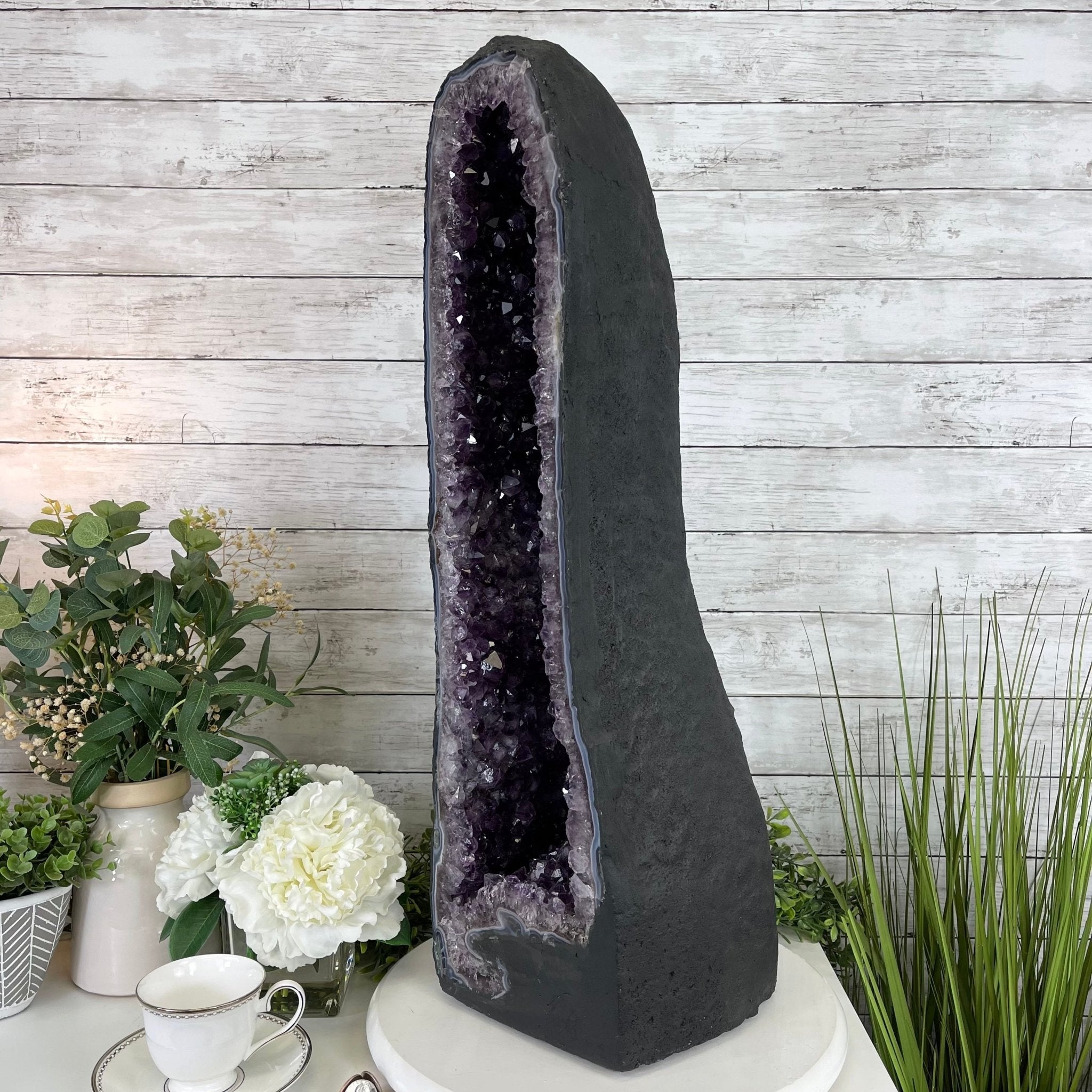 Extra Quality Brazilian Amethyst Cathedral, 78.2 lbs & 28.8" Tall #5601-0707 by Brazil Gems - Brazil GemsBrazil GemsExtra Quality Brazilian Amethyst Cathedral, 78.2 lbs & 28.8" Tall #5601-0707 by Brazil GemsCathedrals5601-0707