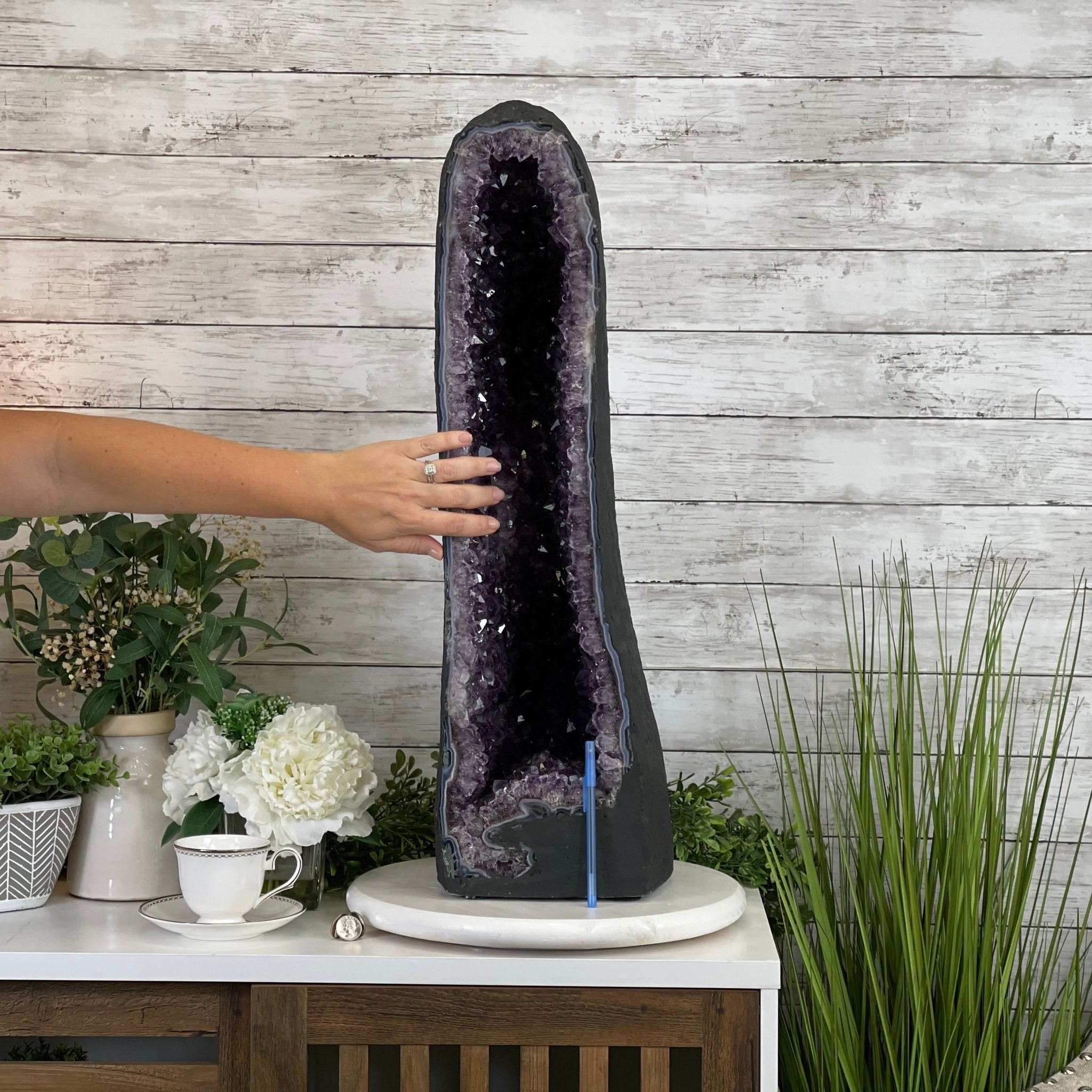 Extra Quality Brazilian Amethyst Cathedral, 78.2 lbs & 28.8" Tall #5601-0707 by Brazil Gems - Brazil GemsBrazil GemsExtra Quality Brazilian Amethyst Cathedral, 78.2 lbs & 28.8" Tall #5601-0707 by Brazil GemsCathedrals5601-0707