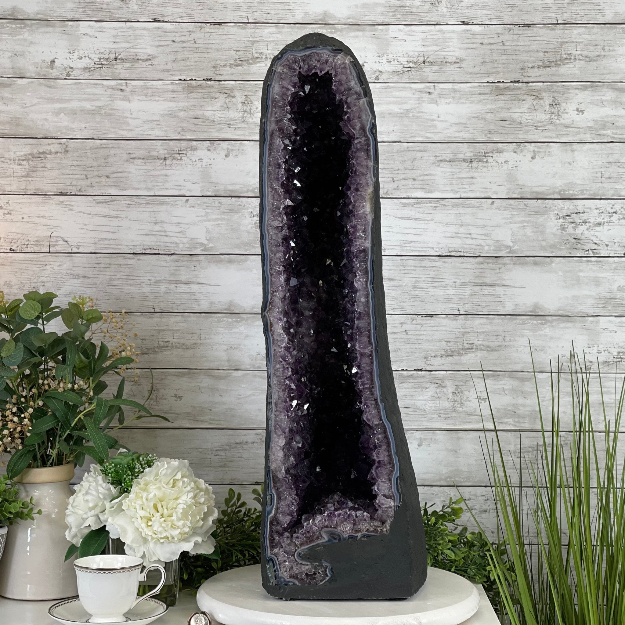 Extra Quality Brazilian Amethyst Cathedral, 78.2 lbs & 28.8" Tall #5601-0707 by Brazil Gems - Brazil GemsBrazil GemsExtra Quality Brazilian Amethyst Cathedral, 78.2 lbs & 28.8" Tall #5601-0707 by Brazil GemsCathedrals5601-0707