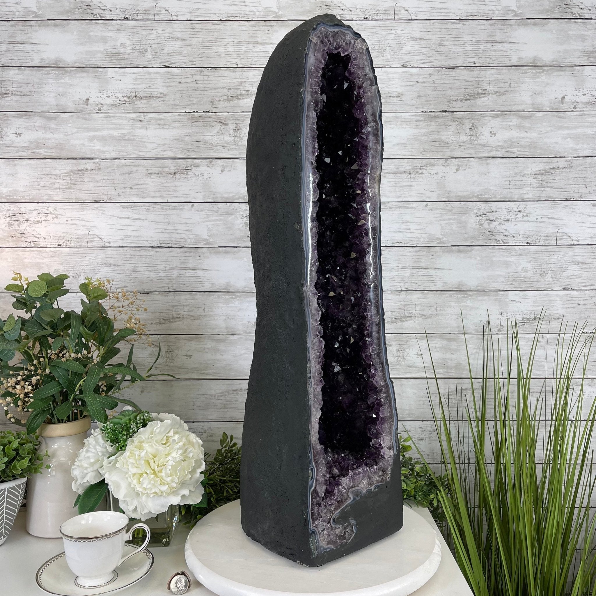 Extra Quality Brazilian Amethyst Cathedral, 78.2 lbs & 28.8" Tall #5601-0707 by Brazil Gems - Brazil GemsBrazil GemsExtra Quality Brazilian Amethyst Cathedral, 78.2 lbs & 28.8" Tall #5601-0707 by Brazil GemsCathedrals5601-0707