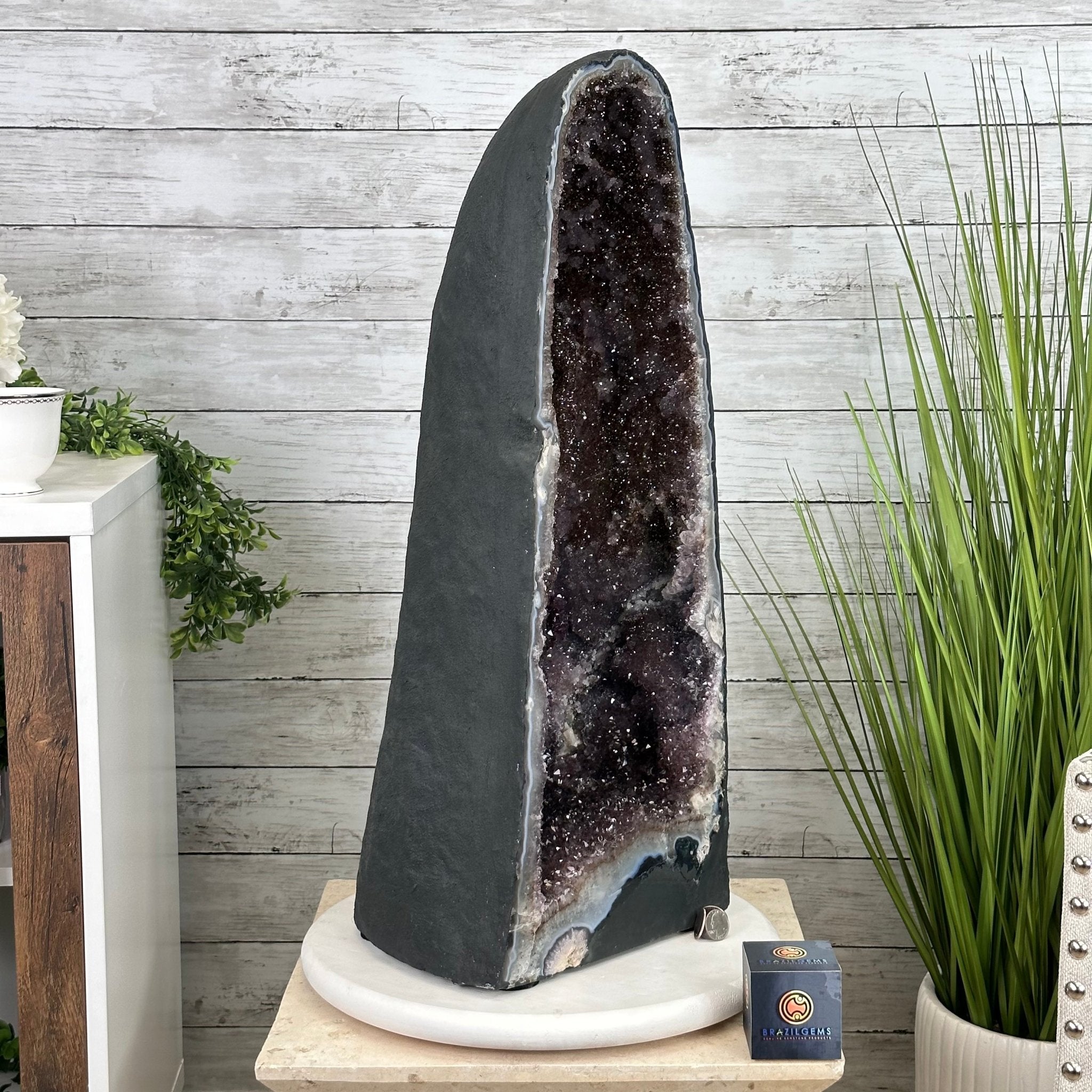 Extra Quality Brazilian Amethyst Cathedral, 83 lbs & 26.5” tall Model #5601-0827 by Brazil Gems - Brazil GemsBrazil GemsExtra Quality Brazilian Amethyst Cathedral, 83 lbs & 26.5” tall Model #5601-0827 by Brazil GemsCathedrals5601-0827