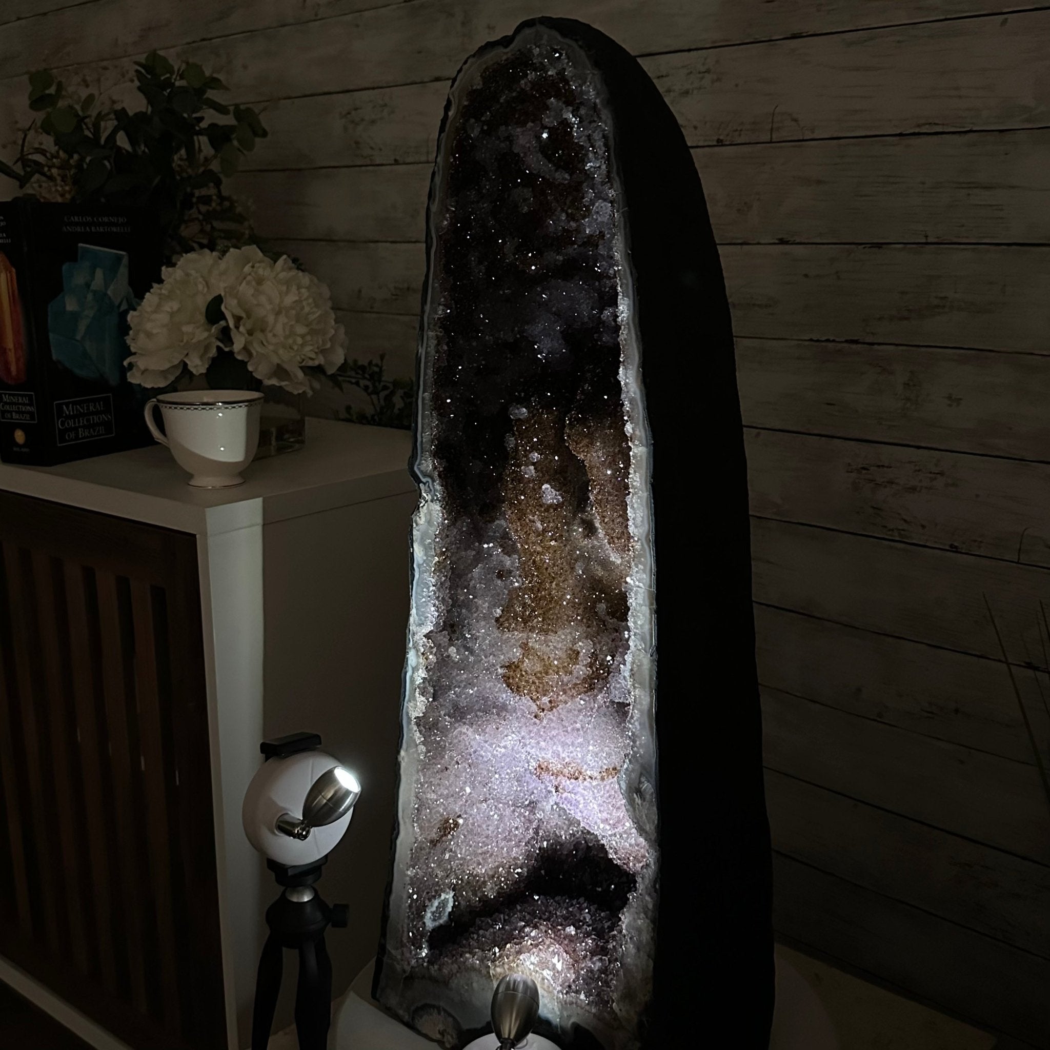 Extra Quality Brazilian Amethyst Cathedral, 83 lbs & 26.5” tall Model #5601-0827 by Brazil Gems - Brazil GemsBrazil GemsExtra Quality Brazilian Amethyst Cathedral, 83 lbs & 26.5” tall Model #5601-0827 by Brazil GemsCathedrals5601-0827