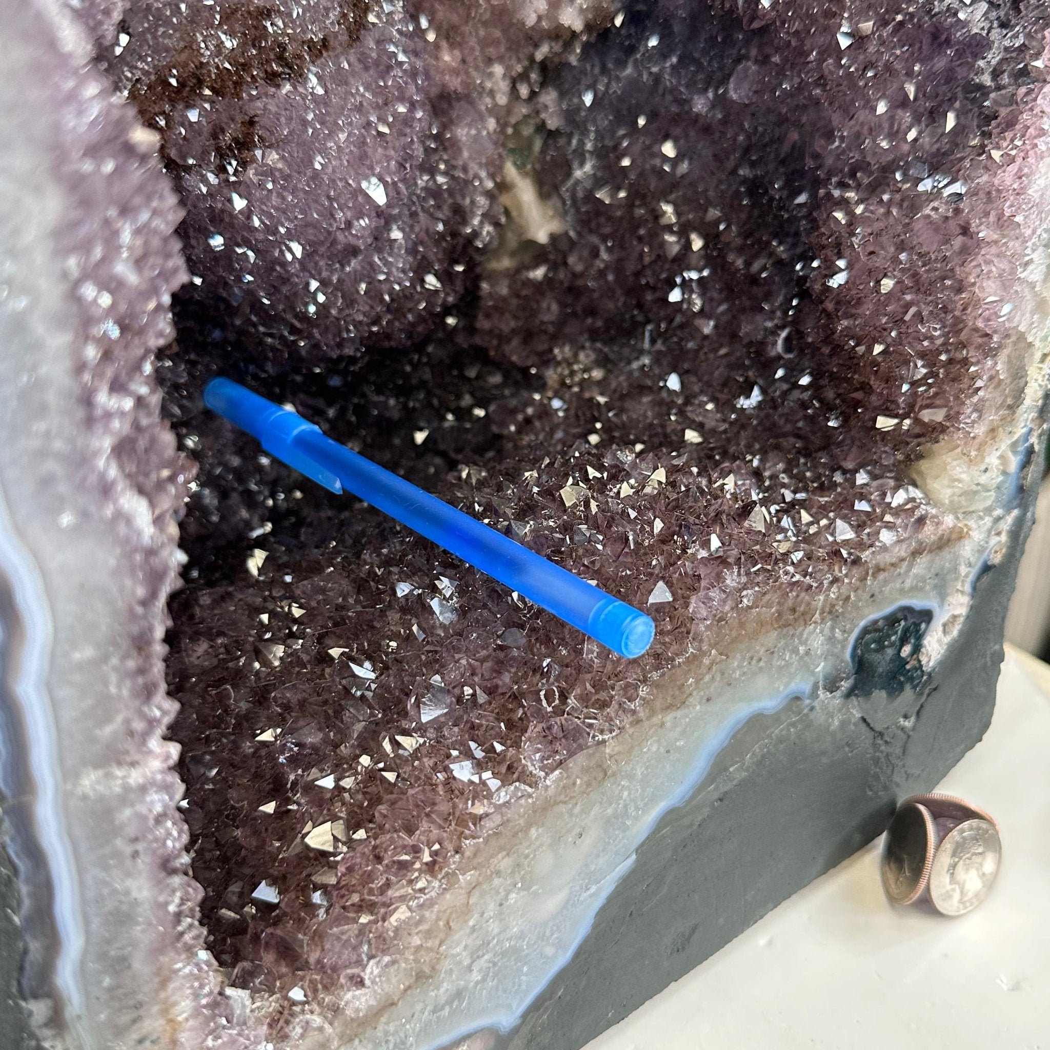 Extra Quality Brazilian Amethyst Cathedral, 83 lbs & 26.5” tall Model #5601-0827 by Brazil Gems - Brazil GemsBrazil GemsExtra Quality Brazilian Amethyst Cathedral, 83 lbs & 26.5” tall Model #5601-0827 by Brazil GemsCathedrals5601-0827