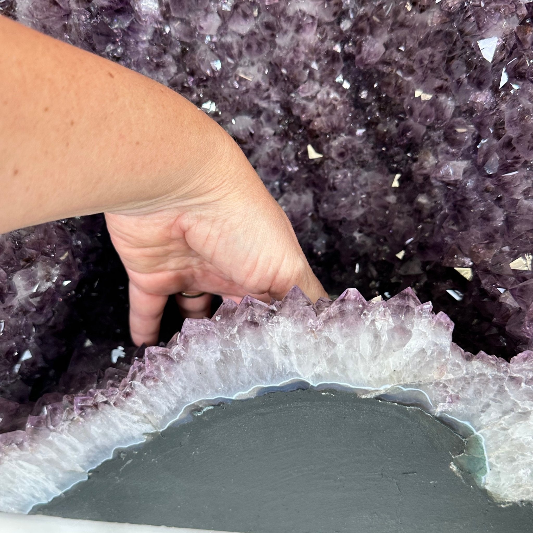 Extra Quality Brazilian Amethyst Cathedral, 85.6 lbs & 20.2” tall Model #5601-0741 by Brazil Gems - Brazil GemsBrazil GemsExtra Quality Brazilian Amethyst Cathedral, 85.6 lbs & 20.2” tall Model #5601-0741 by Brazil GemsCathedrals5601-0741