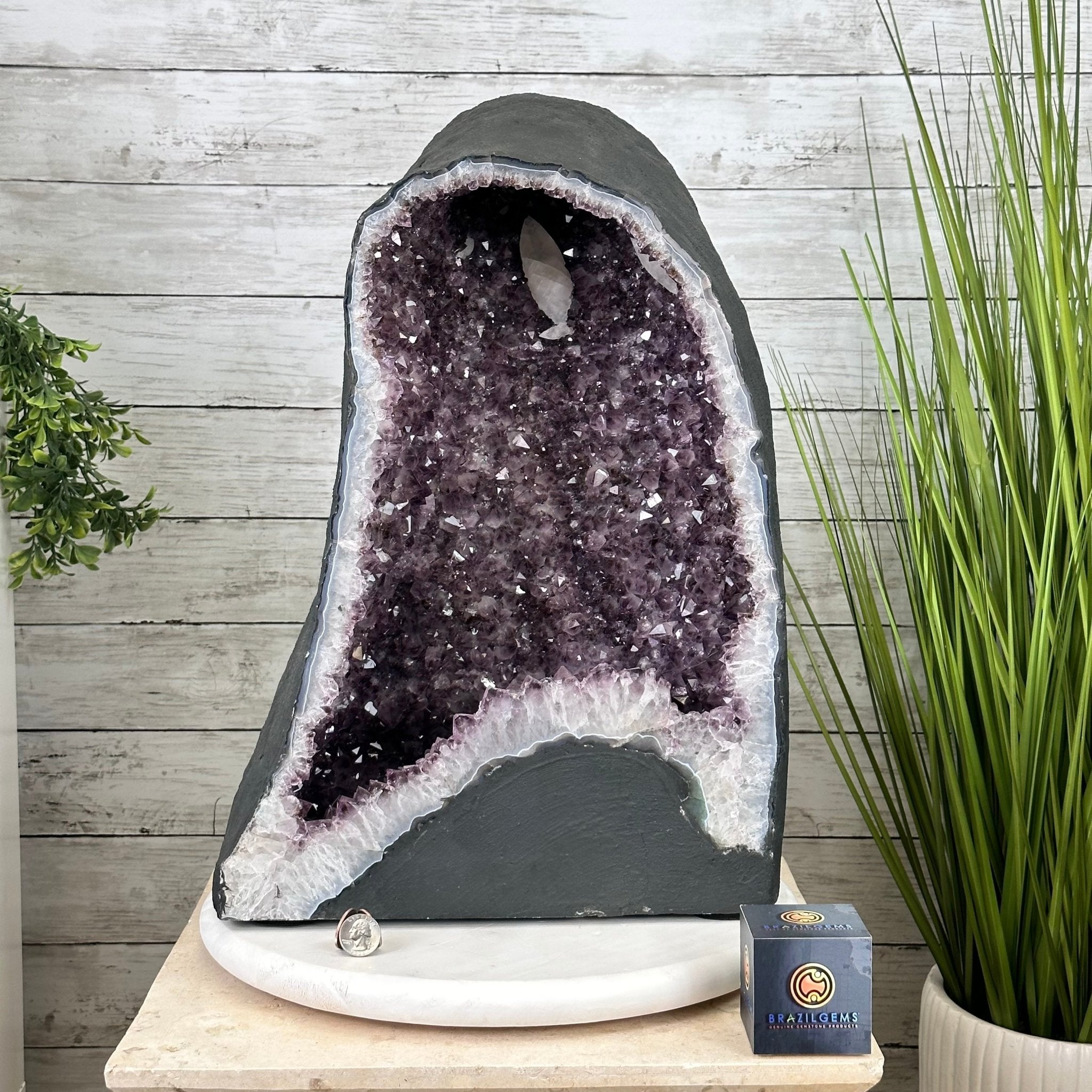 Extra Quality Brazilian Amethyst Cathedral, 85.6 lbs & 20.2” tall Model #5601-0741 by Brazil Gems - Brazil GemsBrazil GemsExtra Quality Brazilian Amethyst Cathedral, 85.6 lbs & 20.2” tall Model #5601-0741 by Brazil GemsCathedrals5601-0741