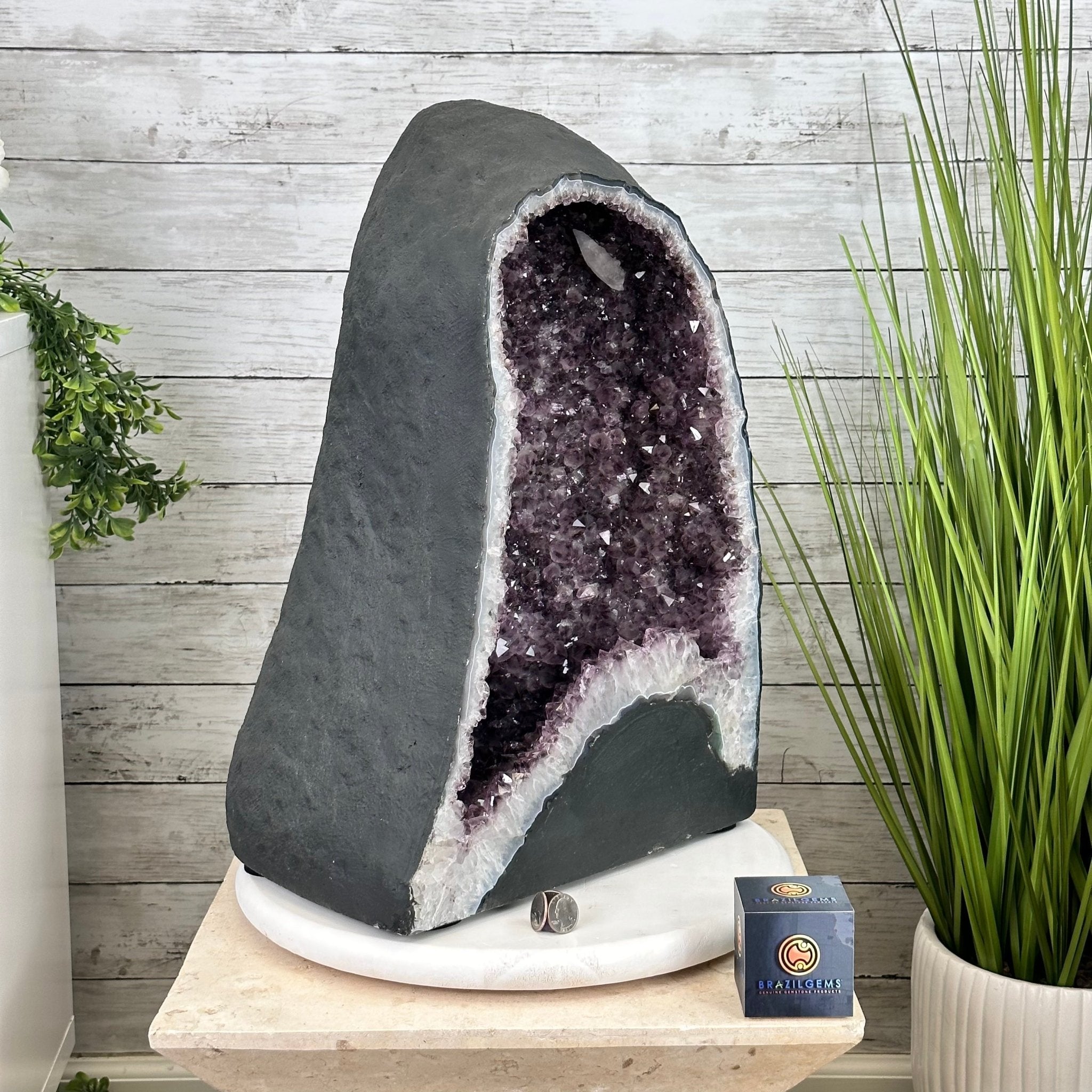 Extra Quality Brazilian Amethyst Cathedral, 85.6 lbs & 20.2” tall Model #5601-0741 by Brazil Gems - Brazil GemsBrazil GemsExtra Quality Brazilian Amethyst Cathedral, 85.6 lbs & 20.2” tall Model #5601-0741 by Brazil GemsCathedrals5601-0741