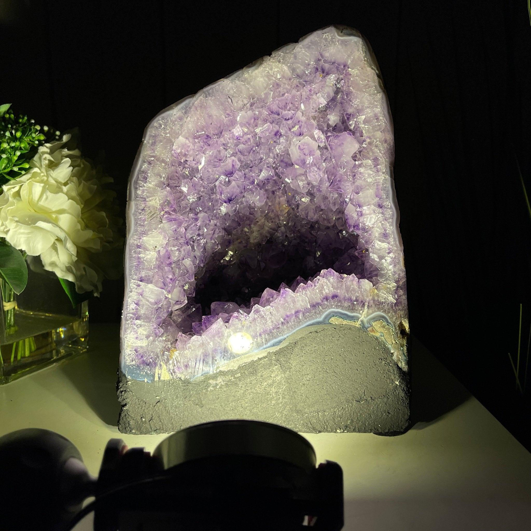 Extra Quality Brazilian Amethyst Cathedral, 9.5” tall & 14.4 lbs #5601-0461 by Brazil Gems - Brazil GemsBrazil GemsExtra Quality Brazilian Amethyst Cathedral, 9.5” tall & 14.4 lbs #5601-0461 by Brazil GemsCathedrals5601-0461