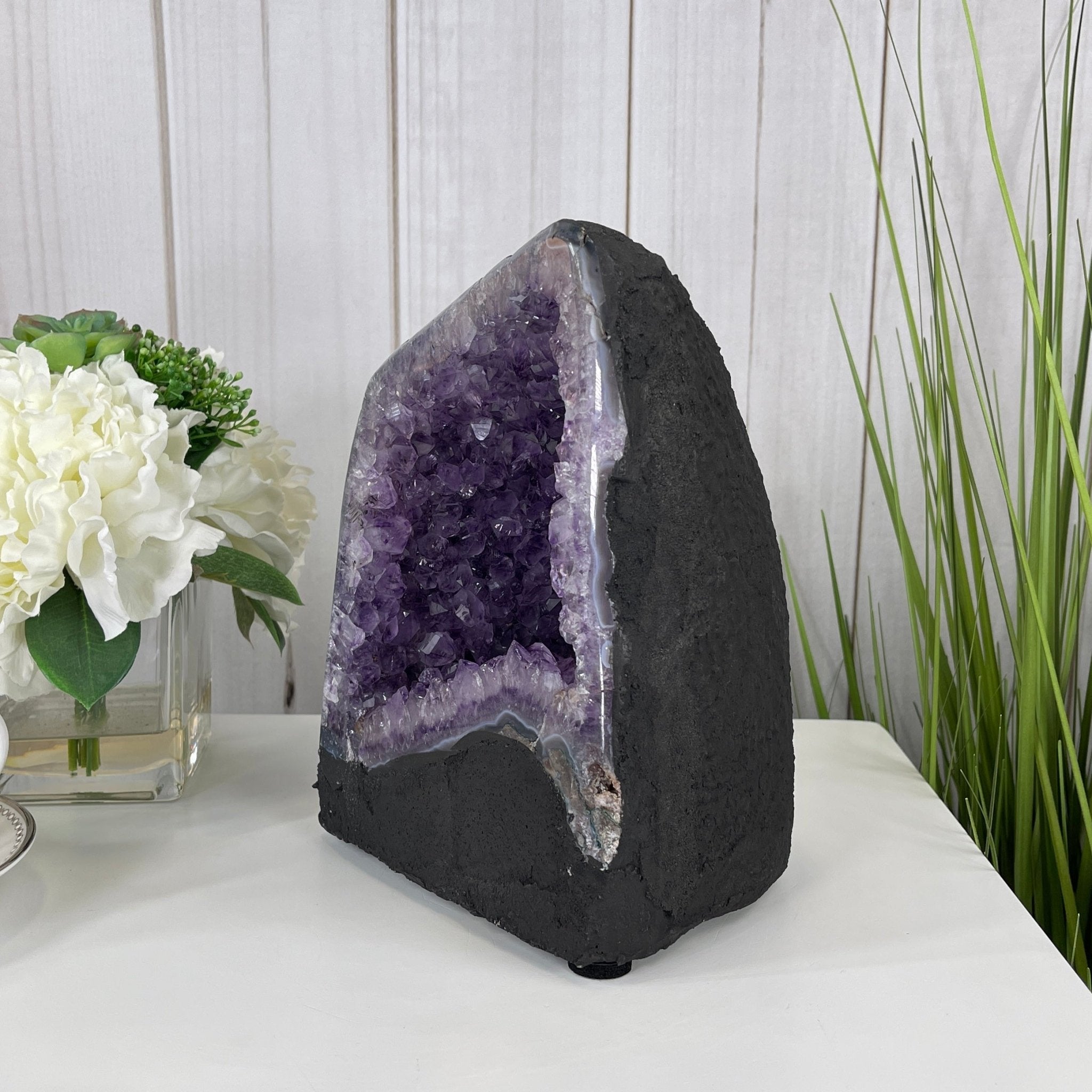 Extra Quality Brazilian Amethyst Cathedral, 9.5” tall & 14.4 lbs #5601-0461 by Brazil Gems - Brazil GemsBrazil GemsExtra Quality Brazilian Amethyst Cathedral, 9.5” tall & 14.4 lbs #5601-0461 by Brazil GemsCathedrals5601-0461
