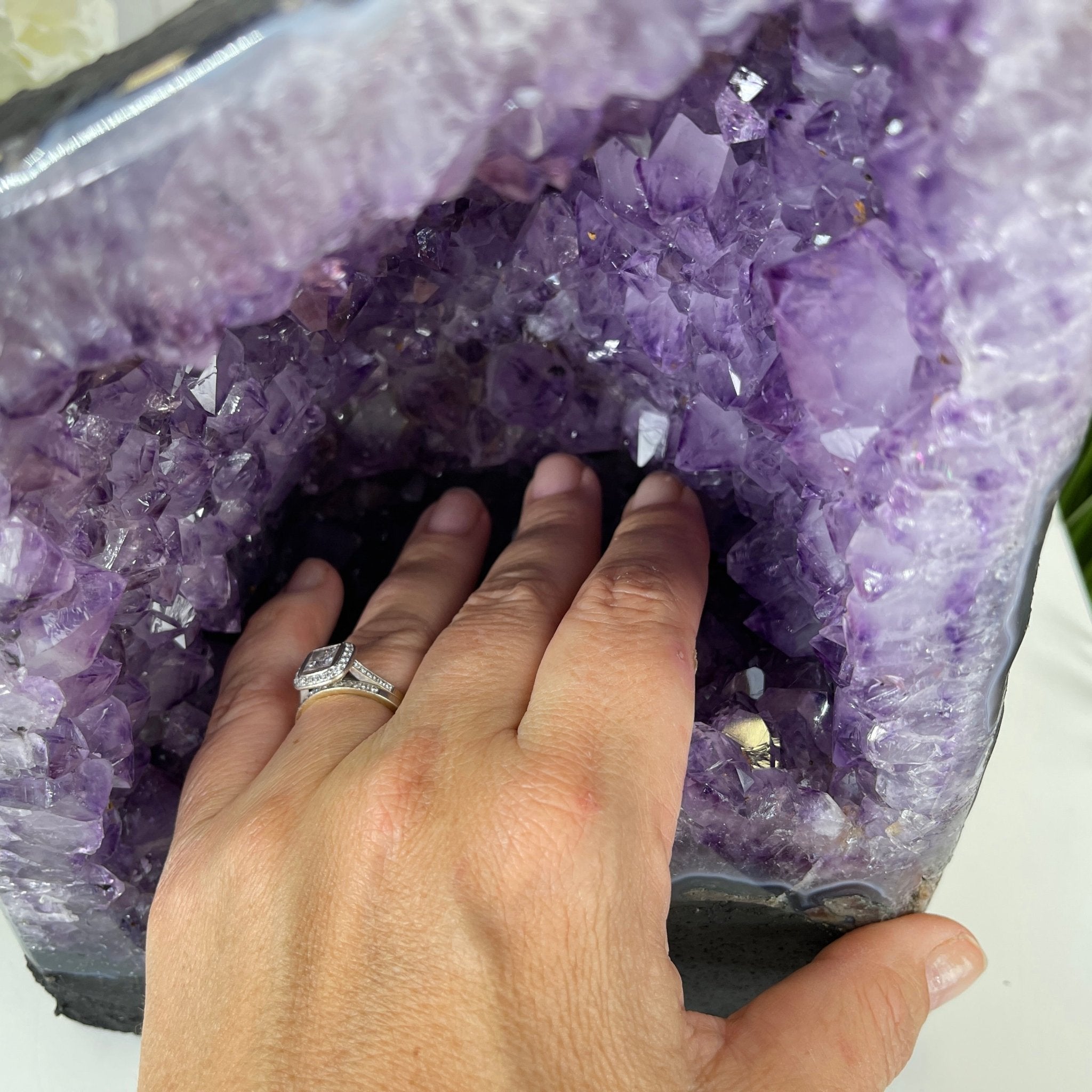 Extra Quality Brazilian Amethyst Cathedral, 9.5” tall & 14.4 lbs #5601-0461 by Brazil Gems - Brazil GemsBrazil GemsExtra Quality Brazilian Amethyst Cathedral, 9.5” tall & 14.4 lbs #5601-0461 by Brazil GemsCathedrals5601-0461