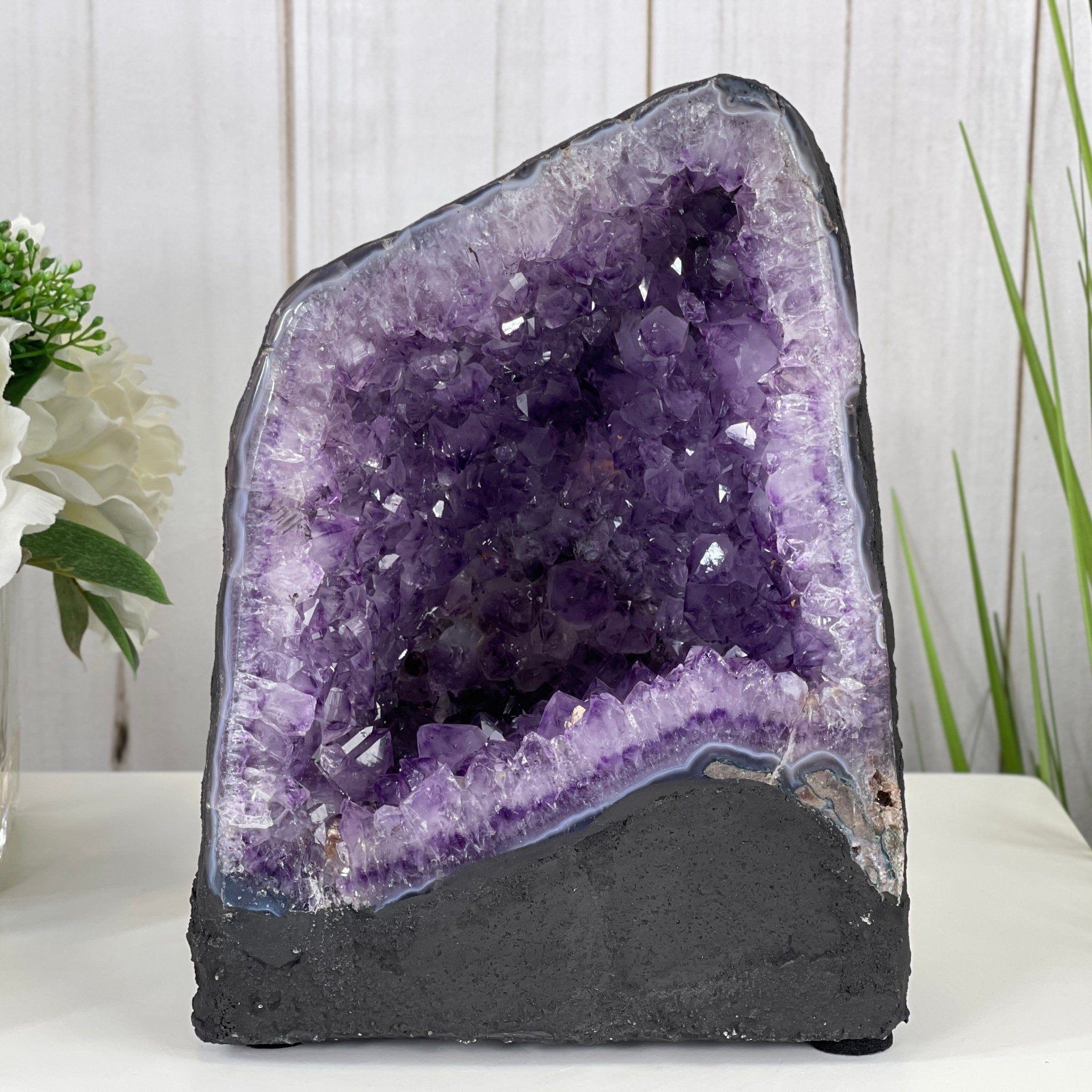 Extra Quality Brazilian Amethyst Cathedral, 9.5” tall & 14.4 lbs #5601-0461 by Brazil Gems - Brazil GemsBrazil GemsExtra Quality Brazilian Amethyst Cathedral, 9.5” tall & 14.4 lbs #5601-0461 by Brazil GemsCathedrals5601-0461