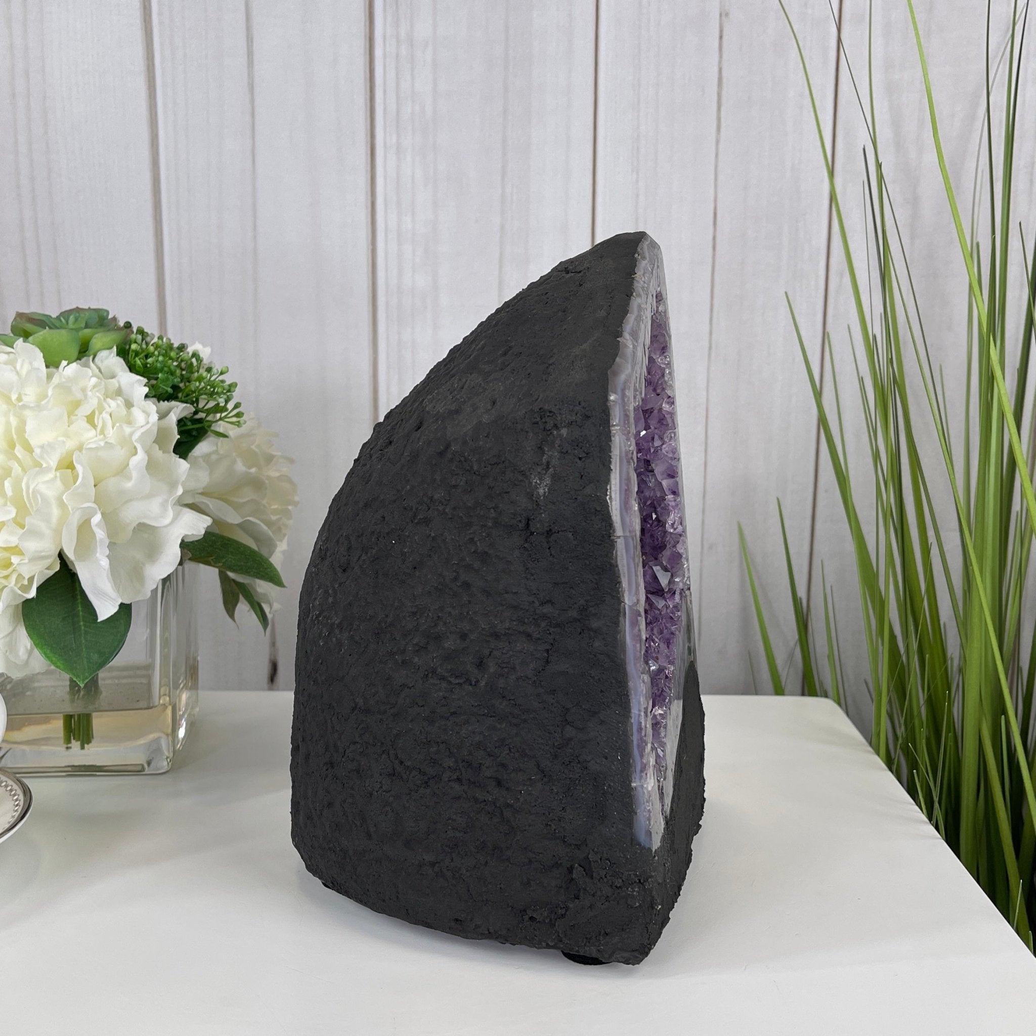 Extra Quality Brazilian Amethyst Cathedral, 9.5” tall & 14.4 lbs #5601-0461 by Brazil Gems - Brazil GemsBrazil GemsExtra Quality Brazilian Amethyst Cathedral, 9.5” tall & 14.4 lbs #5601-0461 by Brazil GemsCathedrals5601-0461