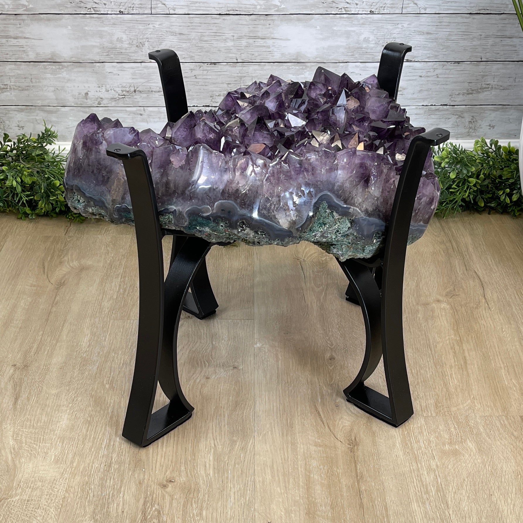 Extra Quality Brazilian Amethyst Coffee Table, 102.1 lbs & 16" tall #1385-0076 by Brazil Gems - Brazil GemsBrazil GemsExtra Quality Brazilian Amethyst Coffee Table, 102.1 lbs & 16" tall #1385-0076 by Brazil GemsTables: Coffee1385-0076