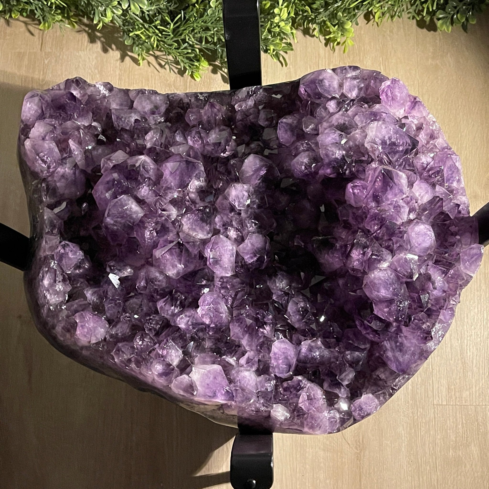 Extra Quality Brazilian Amethyst Coffee Table, 102.1 lbs & 16" tall #1385-0076 by Brazil Gems - Brazil GemsBrazil GemsExtra Quality Brazilian Amethyst Coffee Table, 102.1 lbs & 16" tall #1385-0076 by Brazil GemsTables: Coffee1385-0076