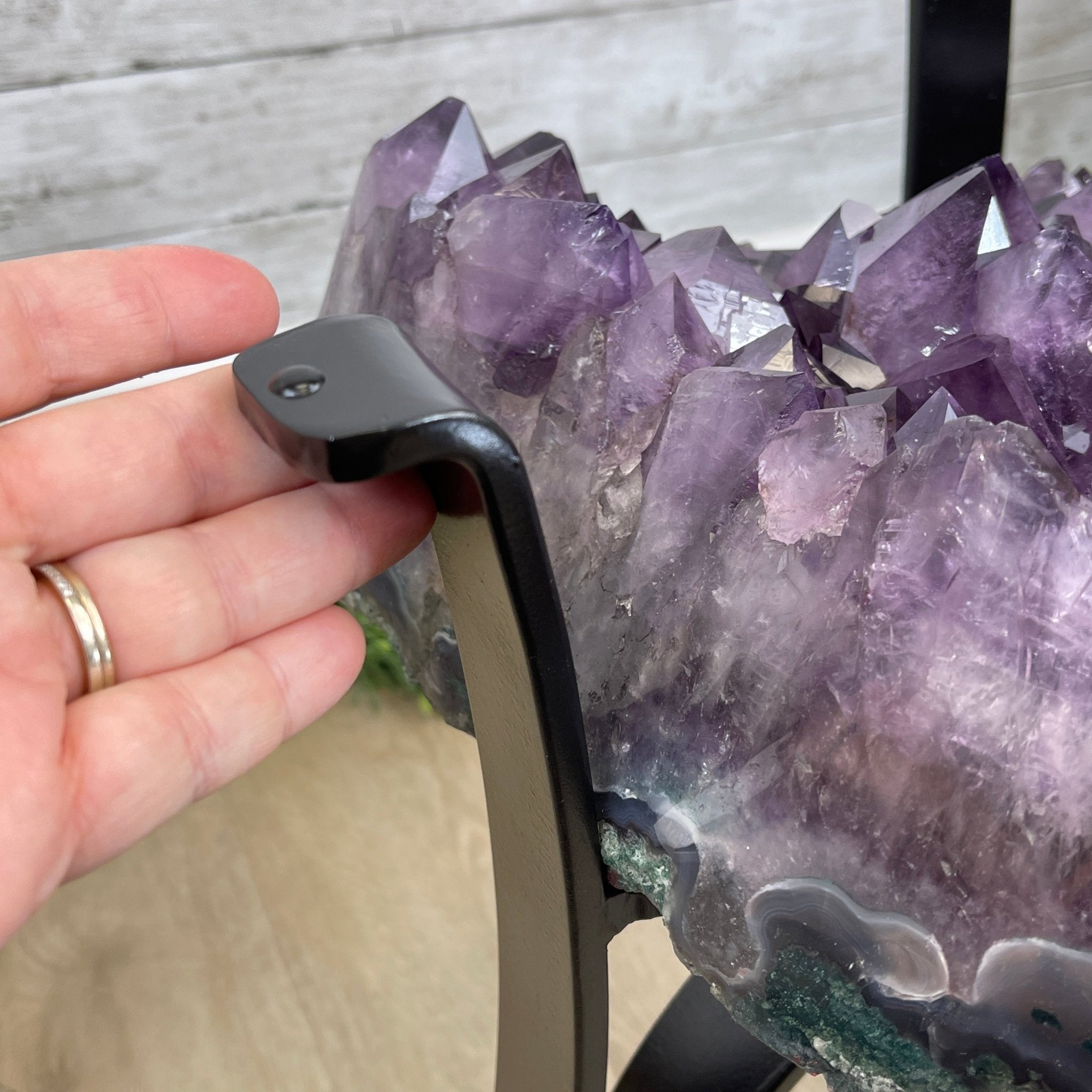 Extra Quality Brazilian Amethyst Coffee Table, 102.1 lbs & 16" tall #1385-0076 by Brazil Gems - Brazil GemsBrazil GemsExtra Quality Brazilian Amethyst Coffee Table, 102.1 lbs & 16" tall #1385-0076 by Brazil GemsTables: Coffee1385-0076