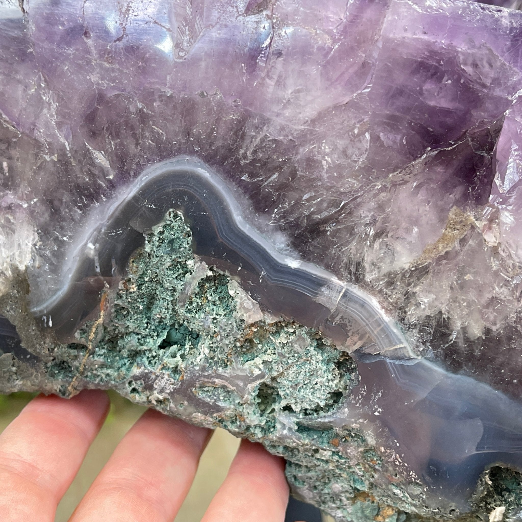 Extra Quality Brazilian Amethyst Coffee Table, 102.1 lbs & 16" tall #1385-0076 by Brazil Gems - Brazil GemsBrazil GemsExtra Quality Brazilian Amethyst Coffee Table, 102.1 lbs & 16" tall #1385-0076 by Brazil GemsTables: Coffee1385-0076